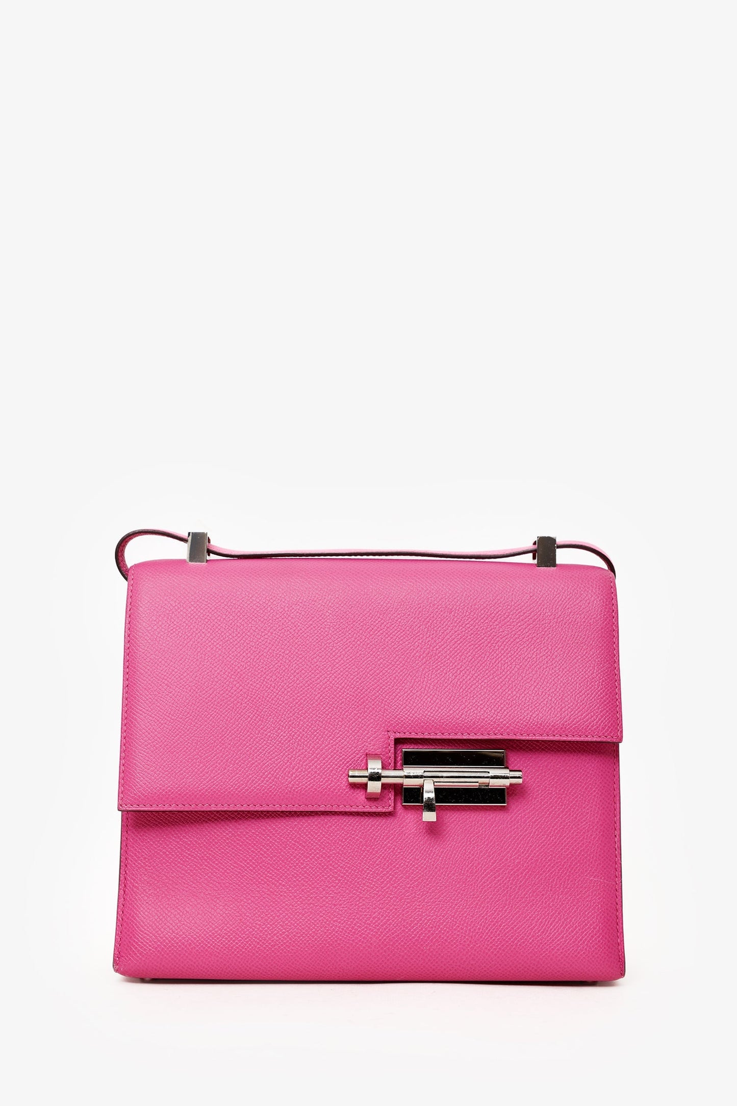 Hermès 2018 Rose Pourpre Epsom Leather Verrou 23 Shoulder Bag