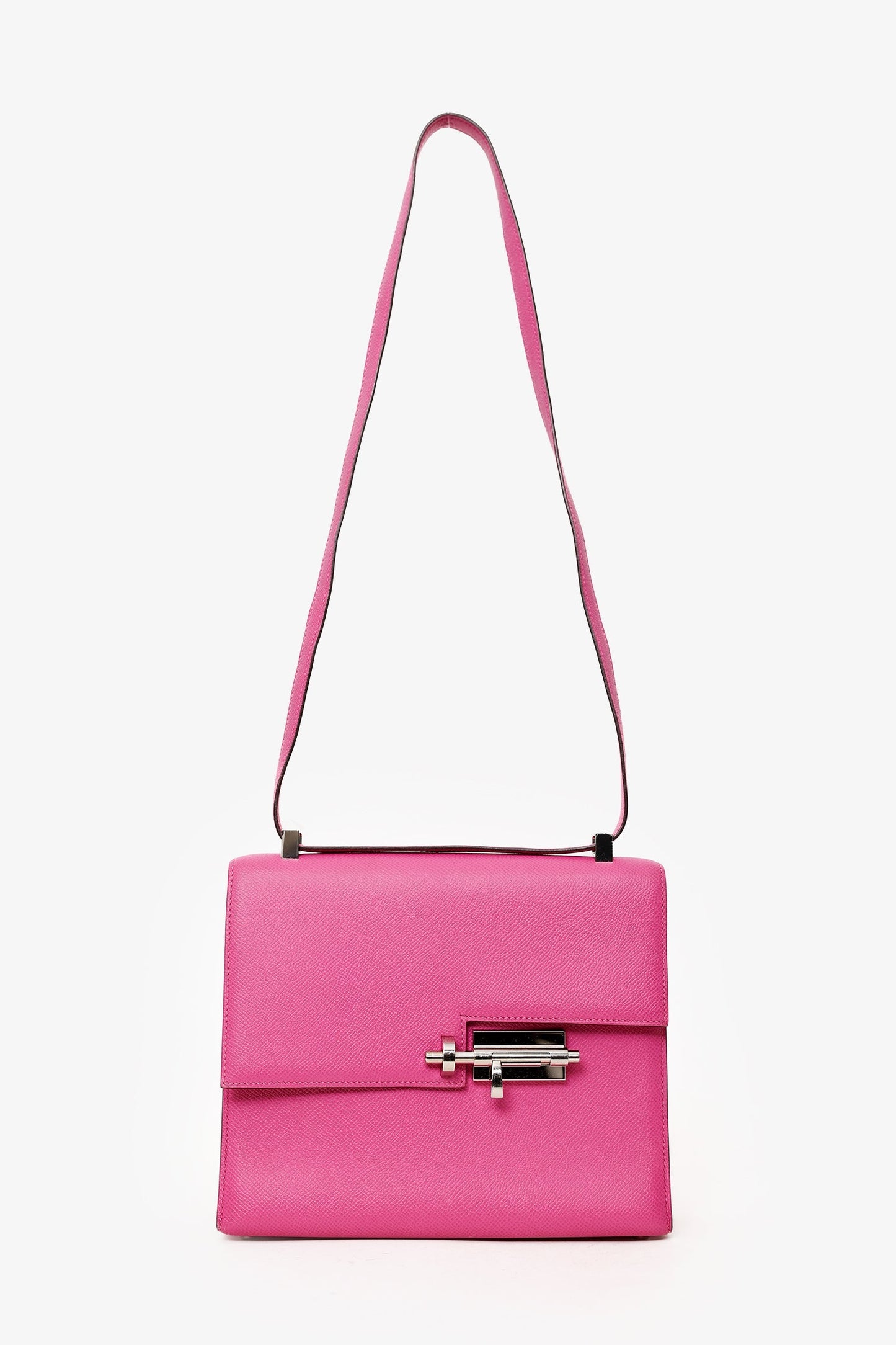 Hermès 2018 Rose Pourpre Epsom Leather Verrou 23 Shoulder Bag