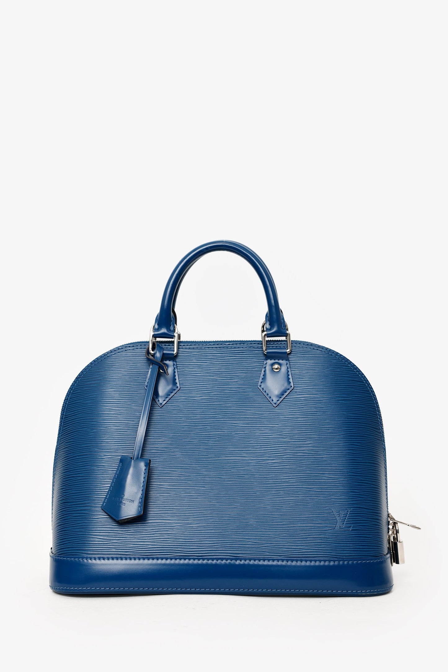 Louis Vuitton 2014 Blue Epi Leather Alma PM Top Handle Bag