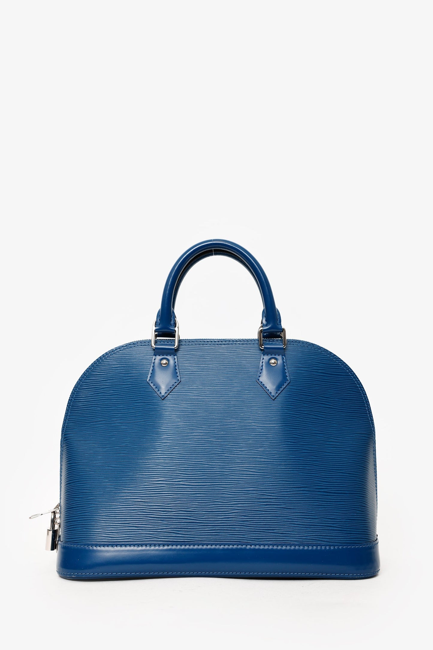 Louis Vuitton 2014 Blue Epi Leather Alma PM Top Handle Bag