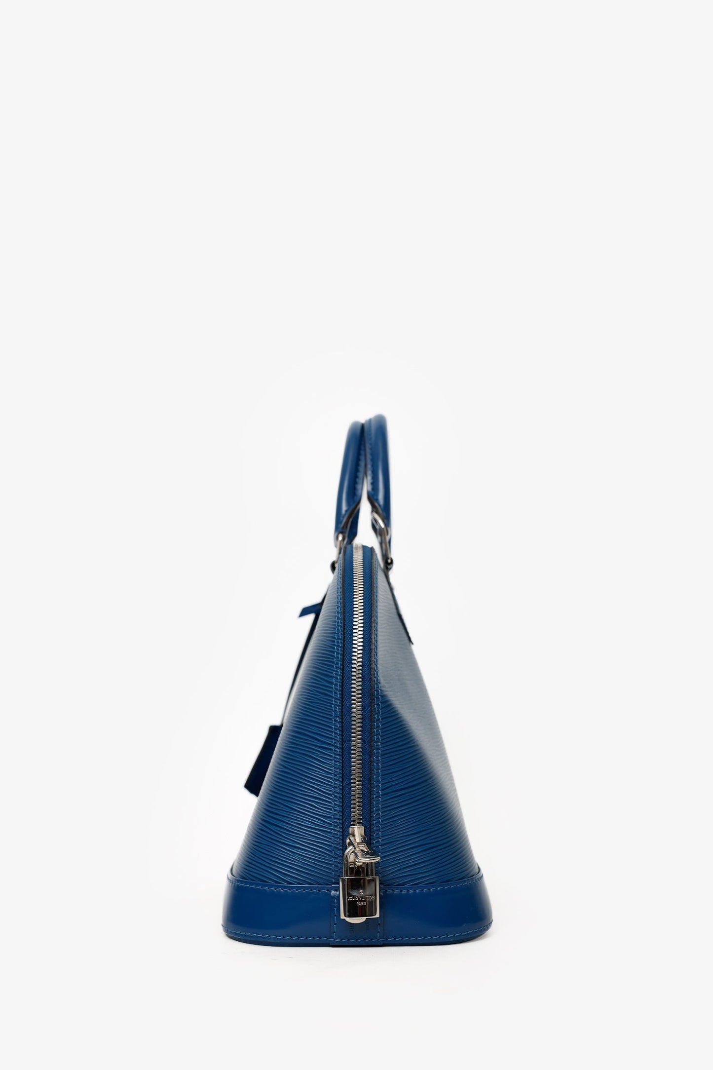 Louis Vuitton 2014 Blue Epi Leather Alma PM Top Handle Bag