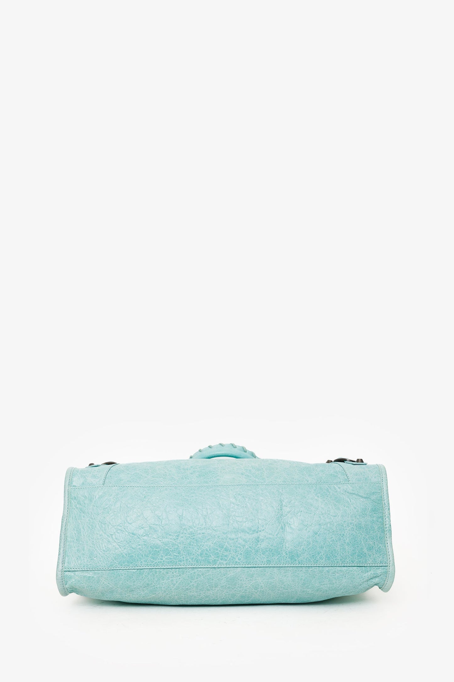 Balenciaga Blue Leather Medium City Bag With Strap