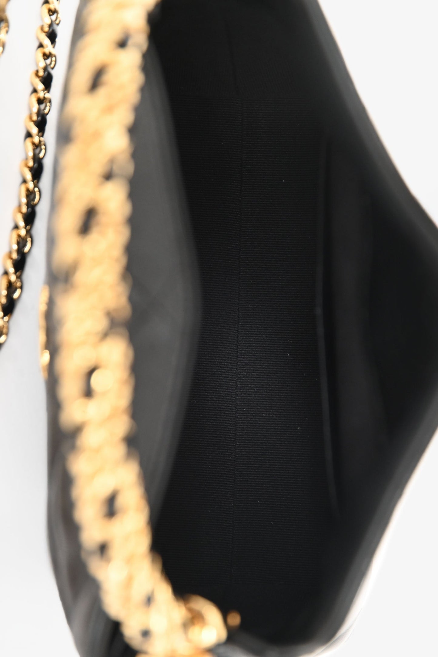 Chanel™ Black Leather Quilted CC Mini Hobo Bag With Chain