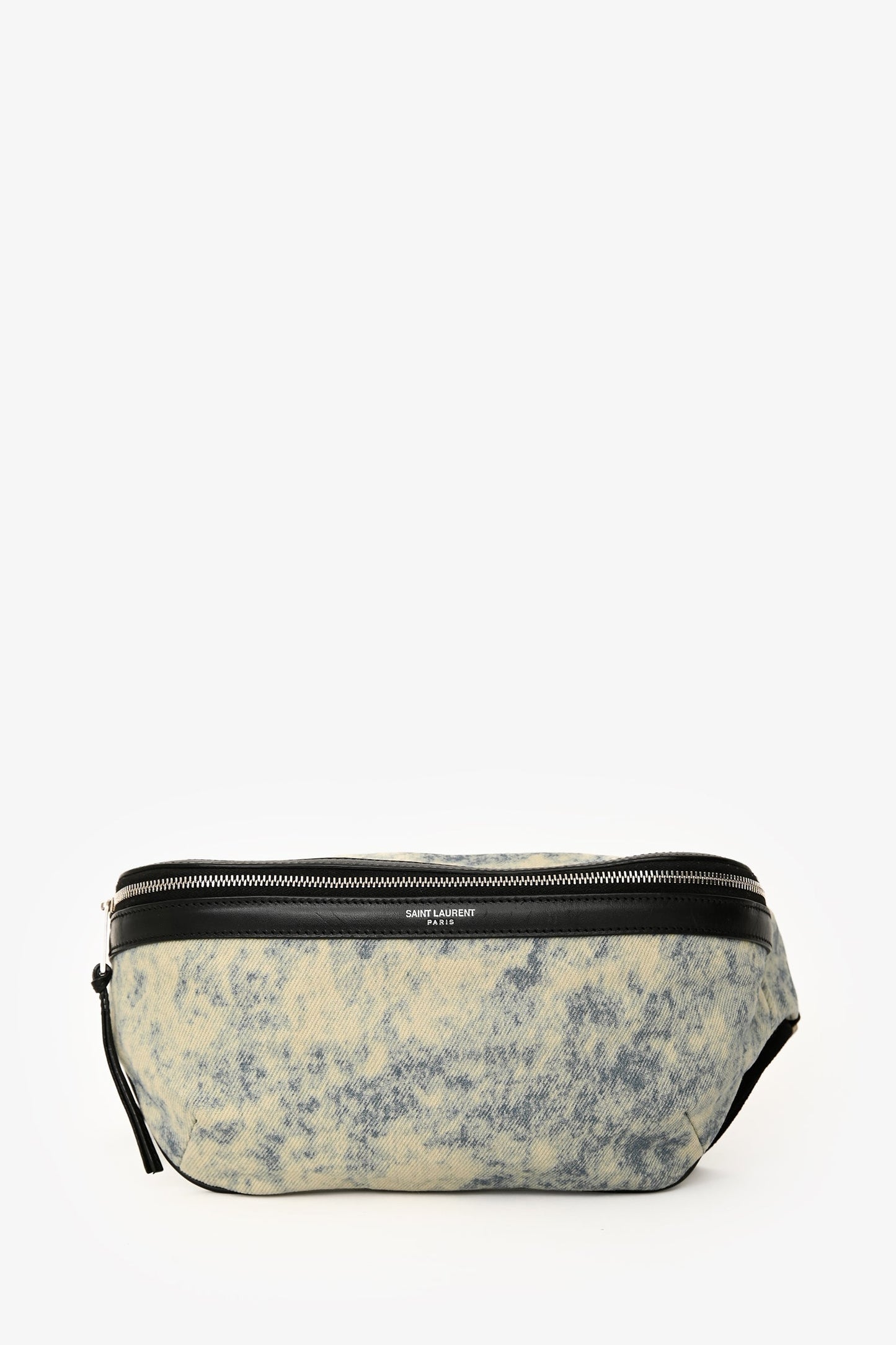 Saint Laurent 2020 Faded Blue Bleached Denim Belt Bag