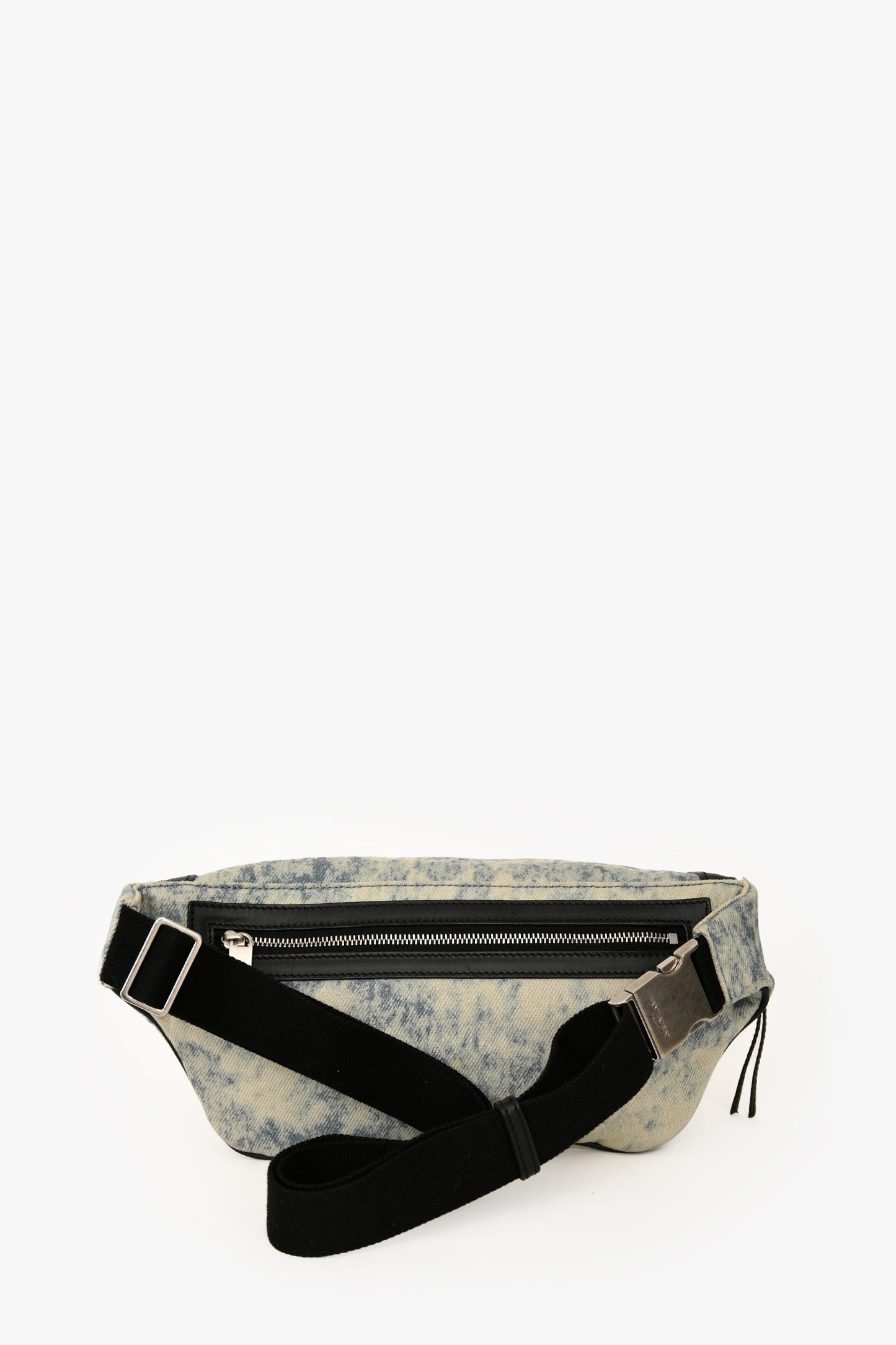 Saint Laurent 2020 Faded Blue Bleached Denim Belt Bag