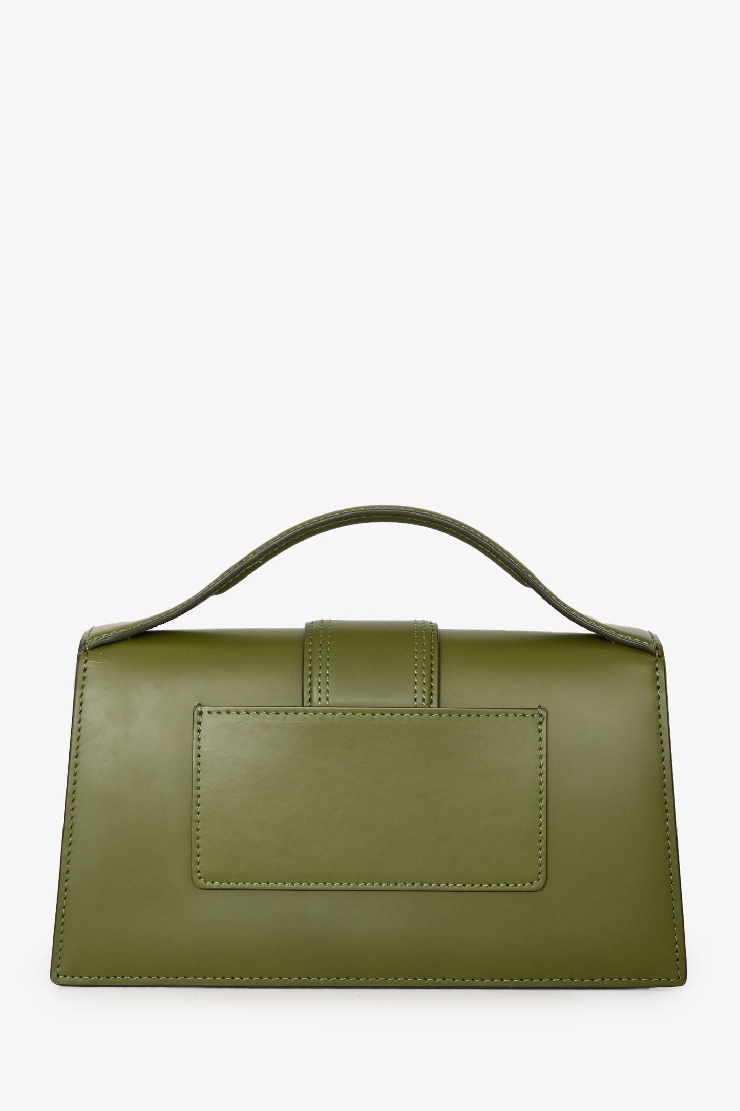 Jacquemus Olive Green Leather Le Grand Bambino with Strap