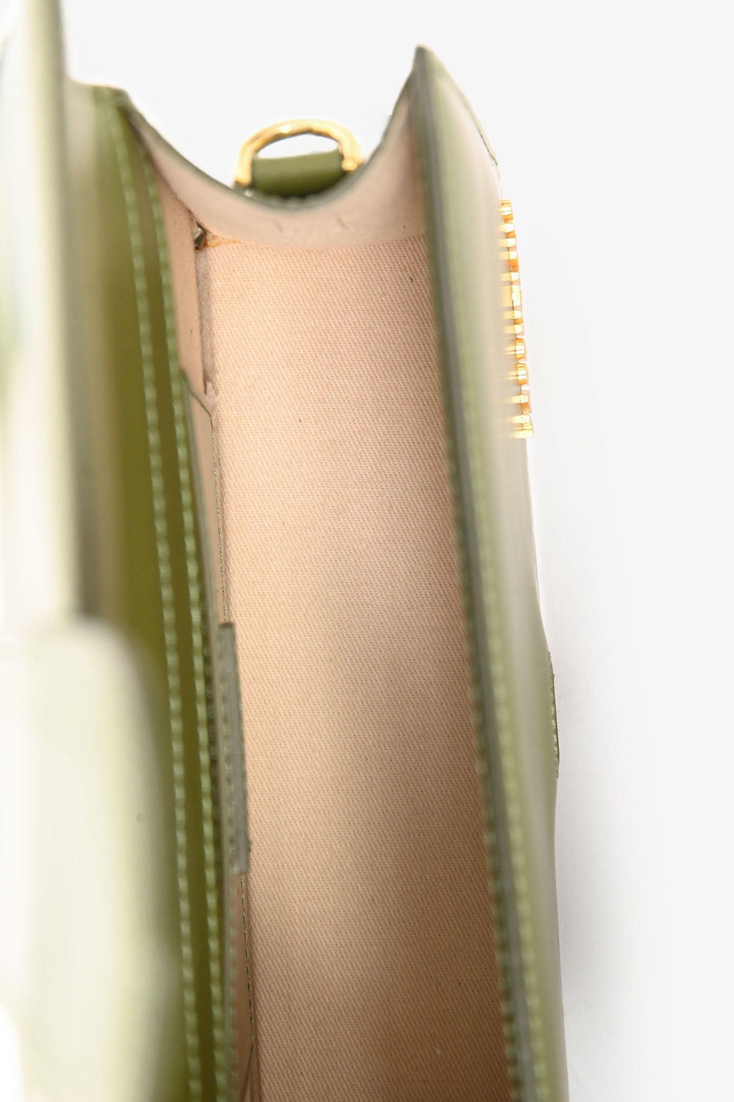 Jacquemus Olive Green Leather Le Grand Bambino with Strap