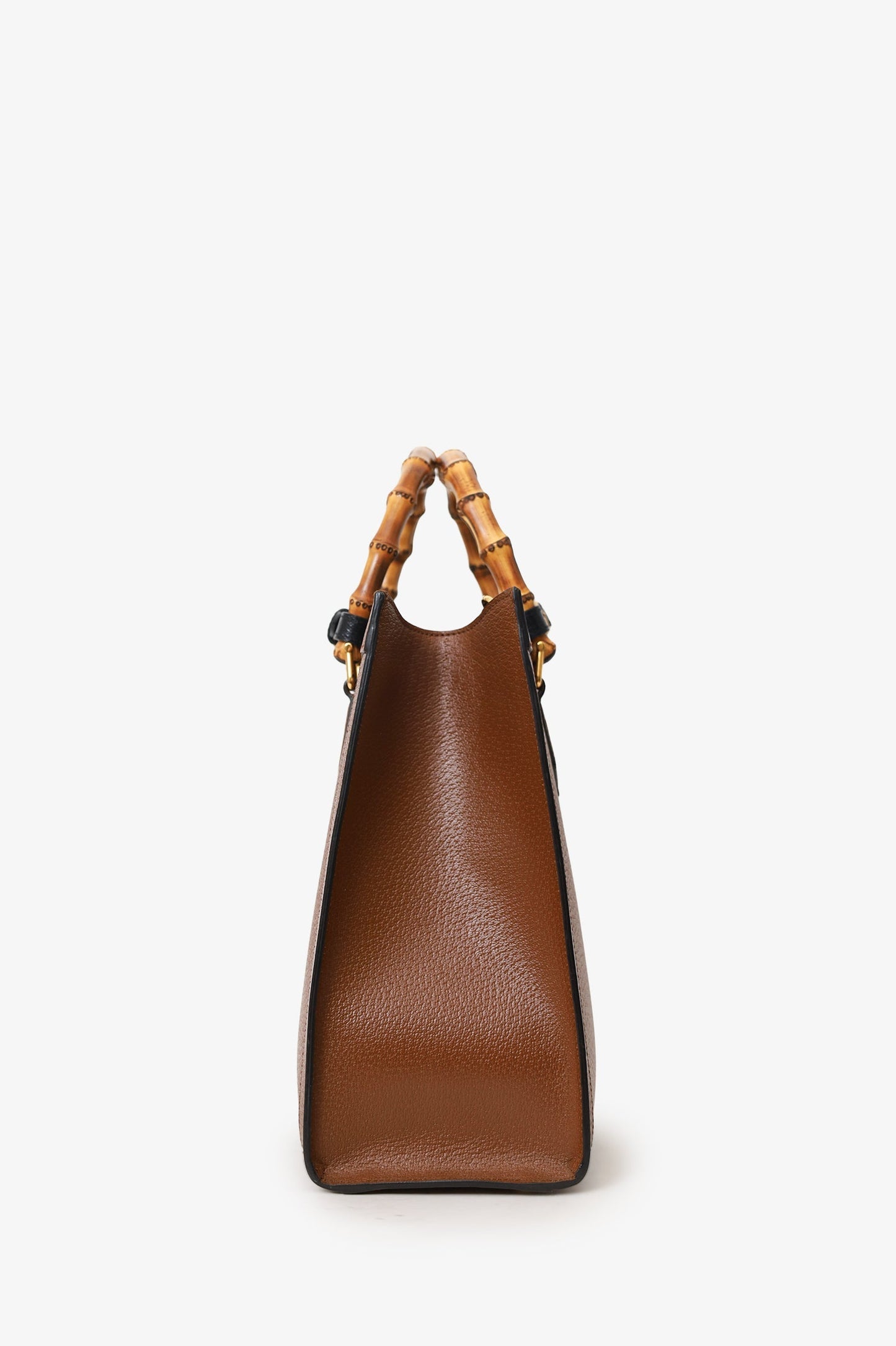 Gucci Brown Leather Bamboo Diana Medium Tote Bag With Two Straps