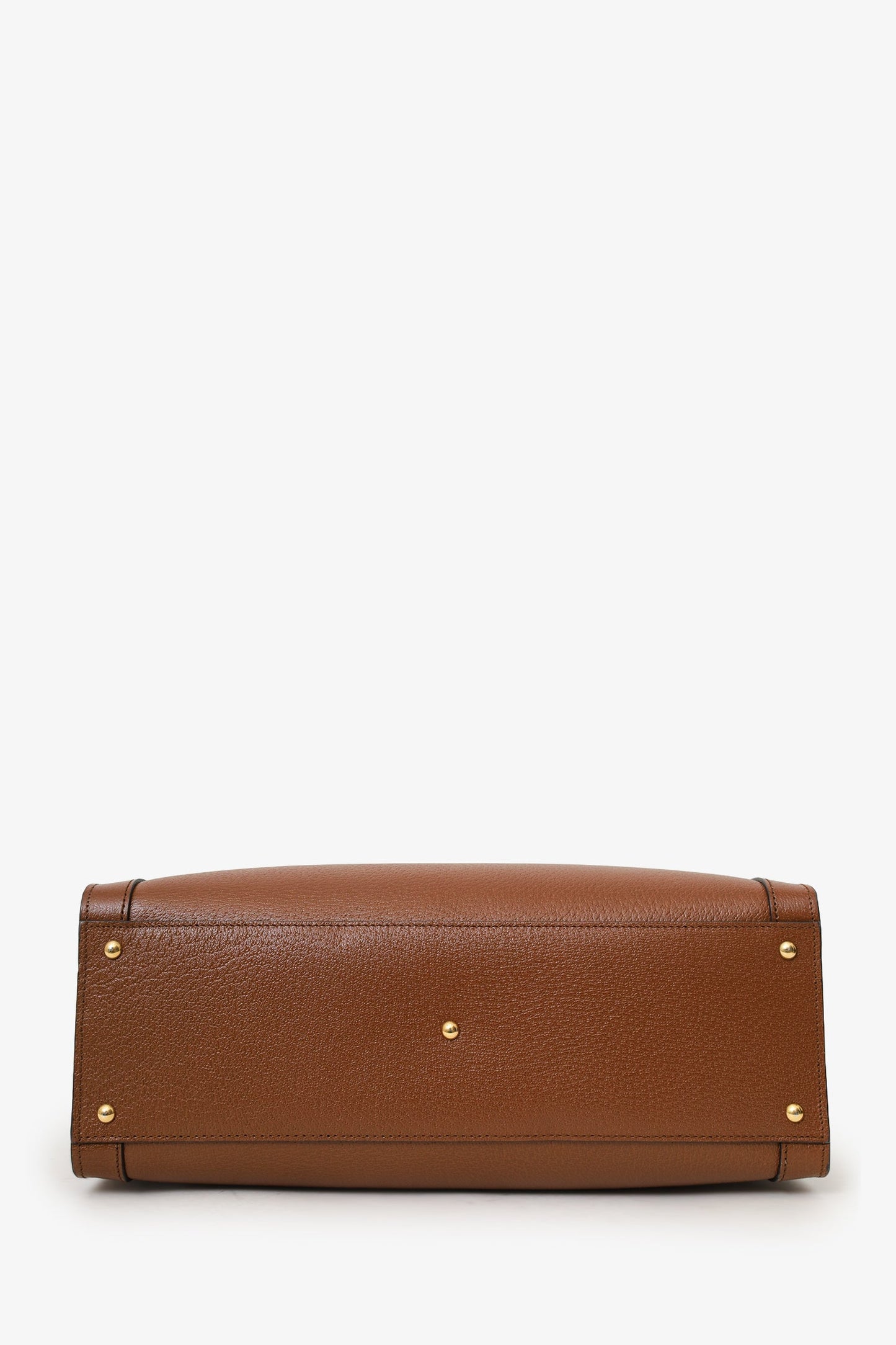 Gucci Brown Leather Bamboo Diana Medium Tote Bag With Two Straps