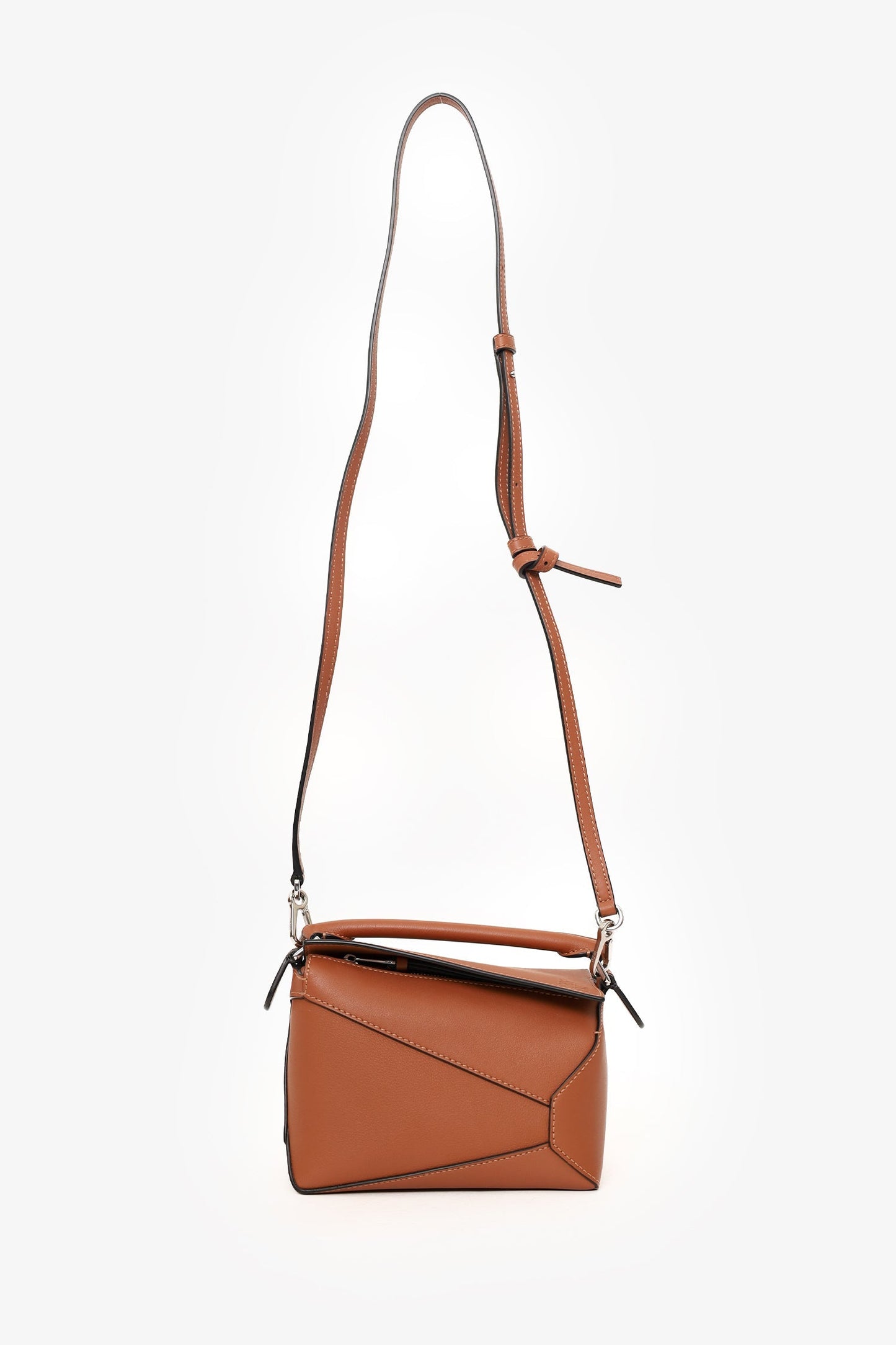 Loewe Brown Leather Mini Puzzle Crossbody With Strap