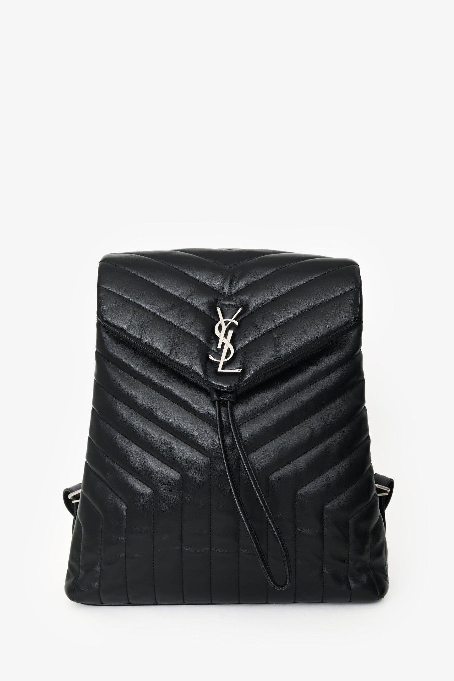 Saint Laurent Black Leather Medium LouLou Backpack
