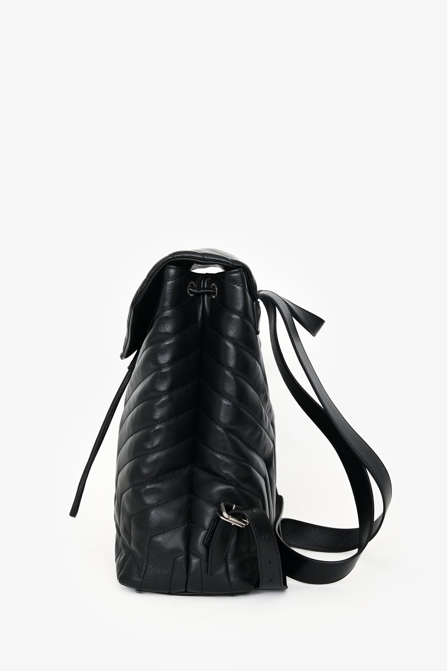 Saint Laurent Black Leather Medium LouLou Backpack