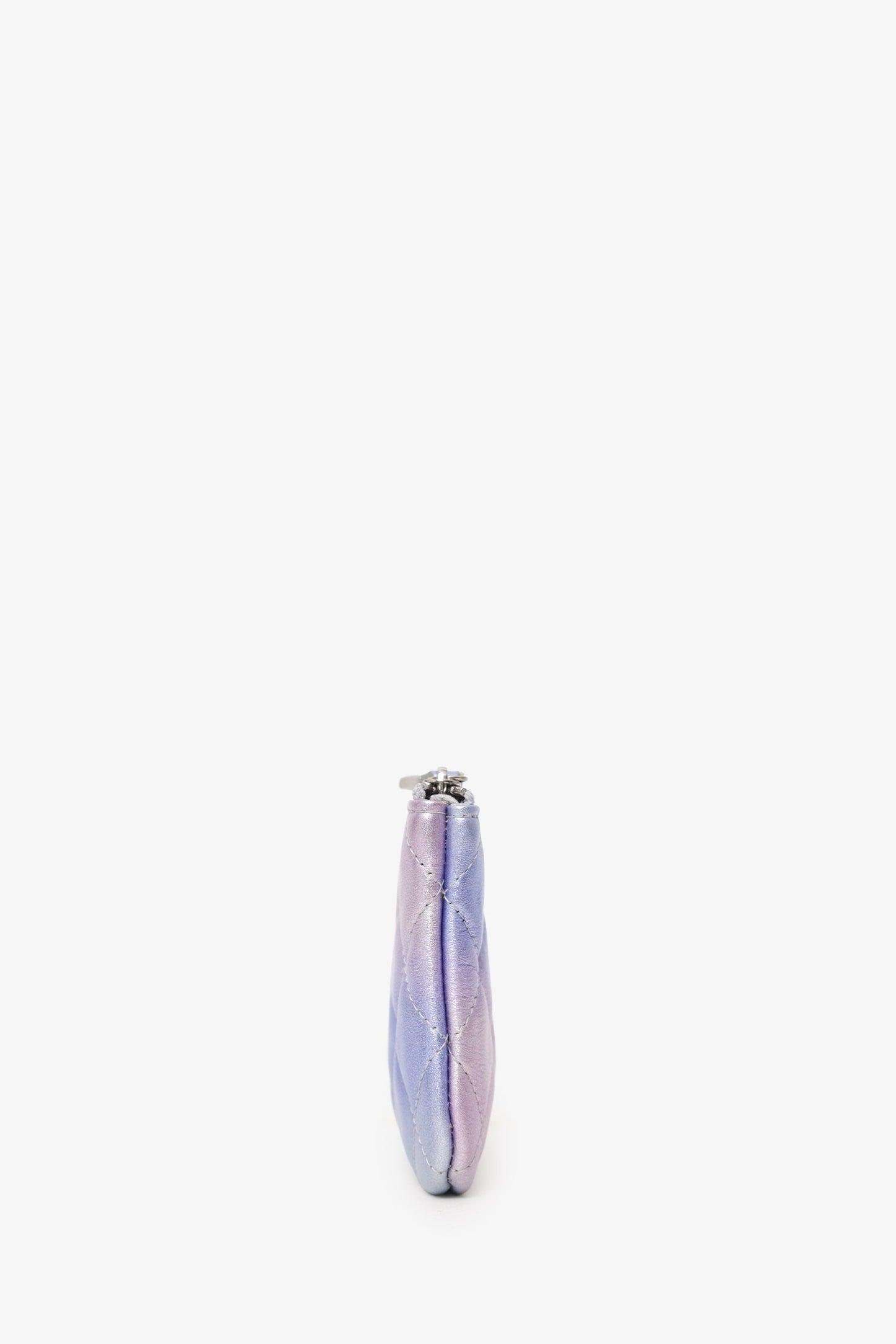 Chanel™ 21K Iridescent Ombre Purple Leather Mini O-case Pouch