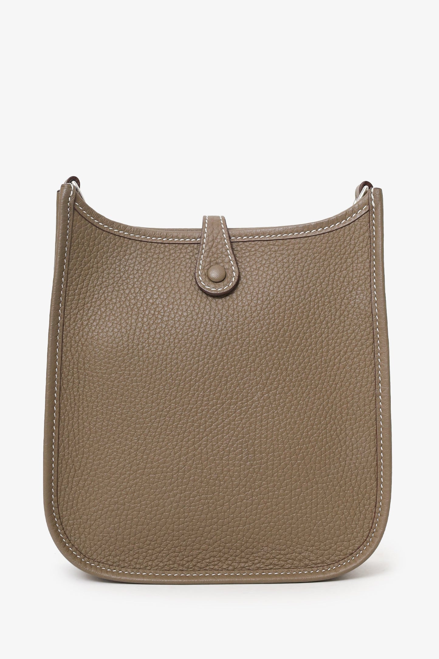 Hermès 2024 Etoupe Clemence Leather Mini Evelyne TPM 16 Crossbody