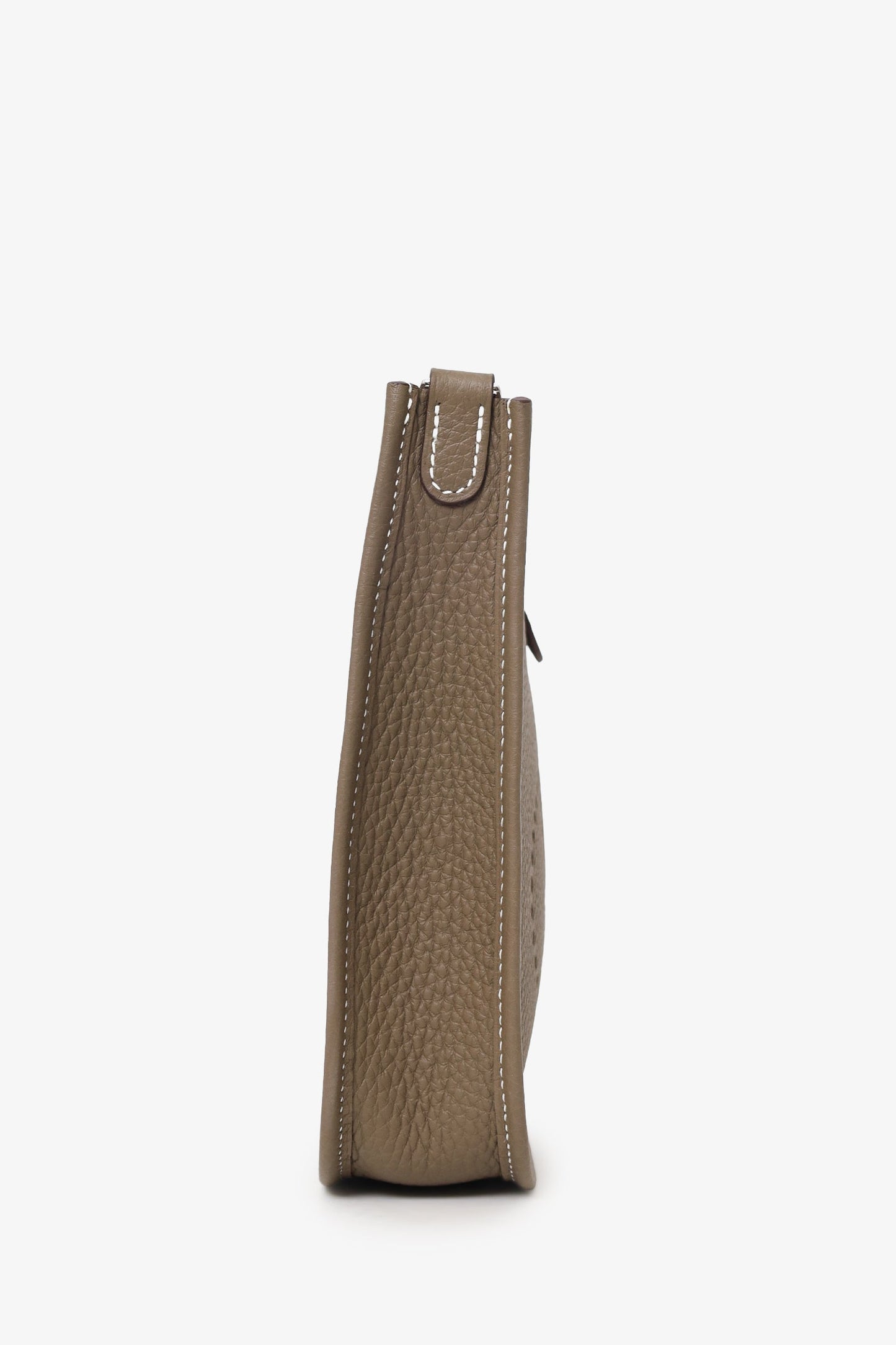 Hermès 2024 Etoupe Clemence Leather Mini Evelyne TPM 16 Crossbody