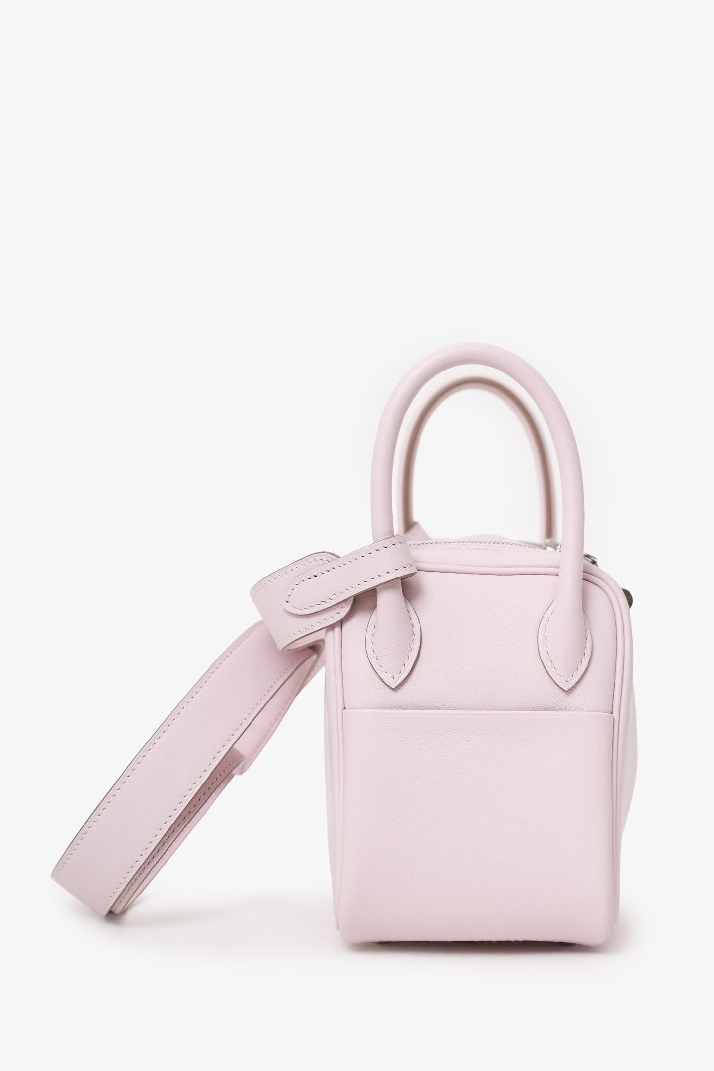 Hermès 2022 Mauve Pale/Gold Swift Verso Mini Lindy 20