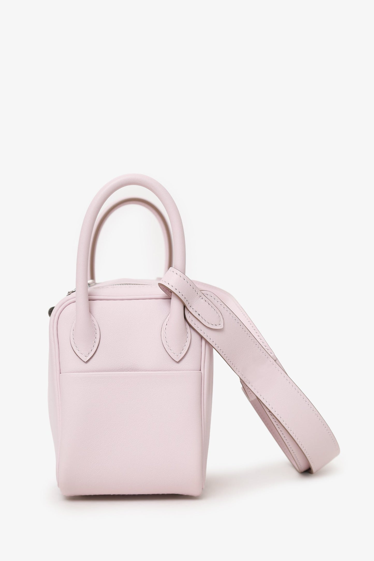 Hermès 2022 Mauve Pale/Gold Swift Verso Mini Lindy 20