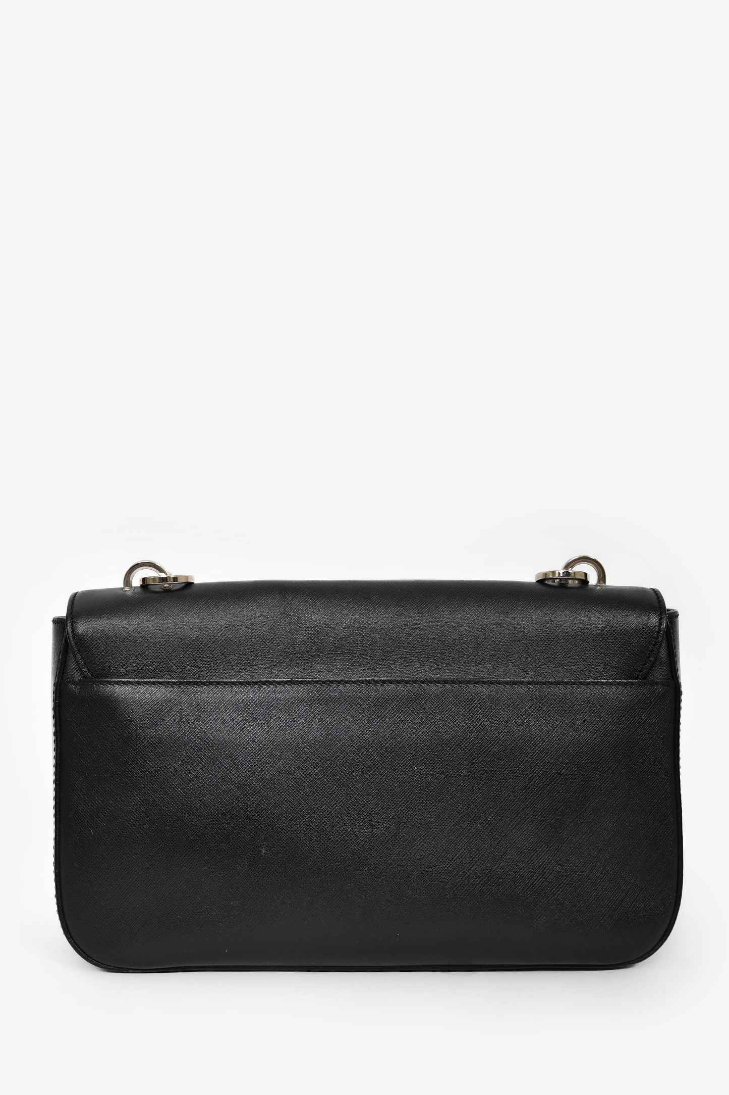 Salvatore Ferragamo Black Leather Flap Shoulder Bag