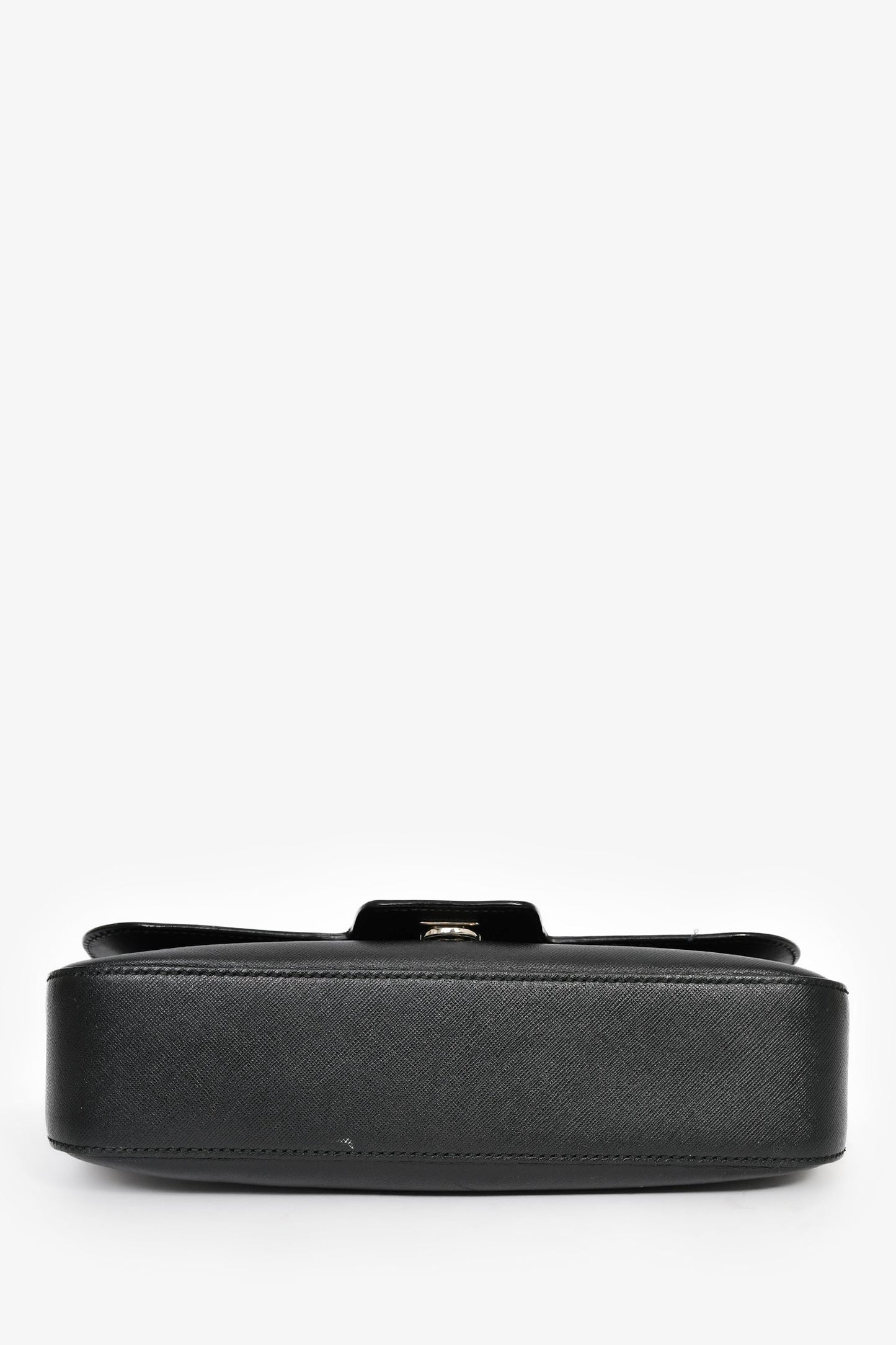 Salvatore Ferragamo Black Leather Flap Shoulder Bag