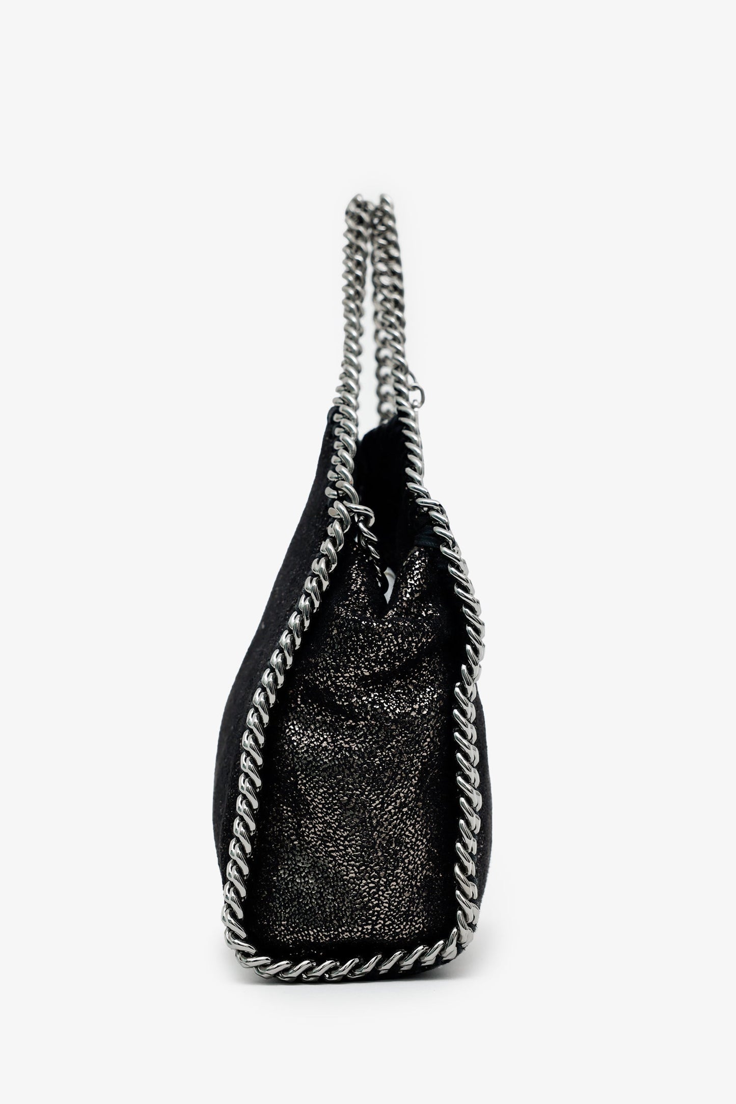 Stella Mccartney Black Faux Suede Mini Falabella Shoulder Bag