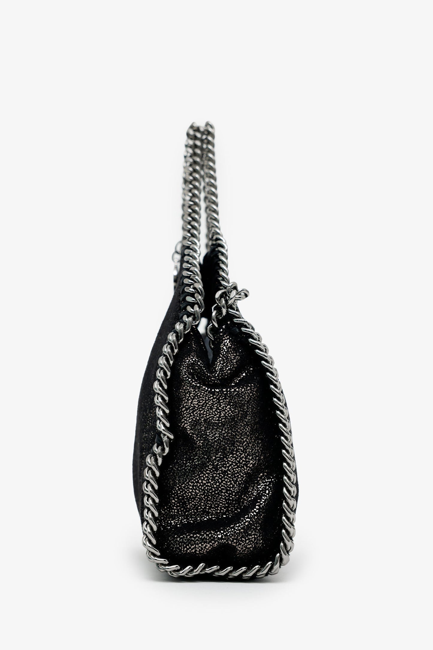 Stella Mccartney Black Faux Suede Mini Falabella Shoulder Bag