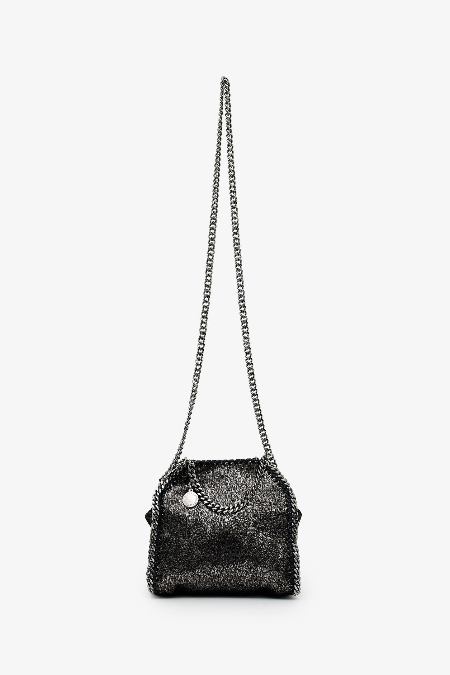 Stella Mccartney Black Faux Suede Mini Falabella Shoulder Bag