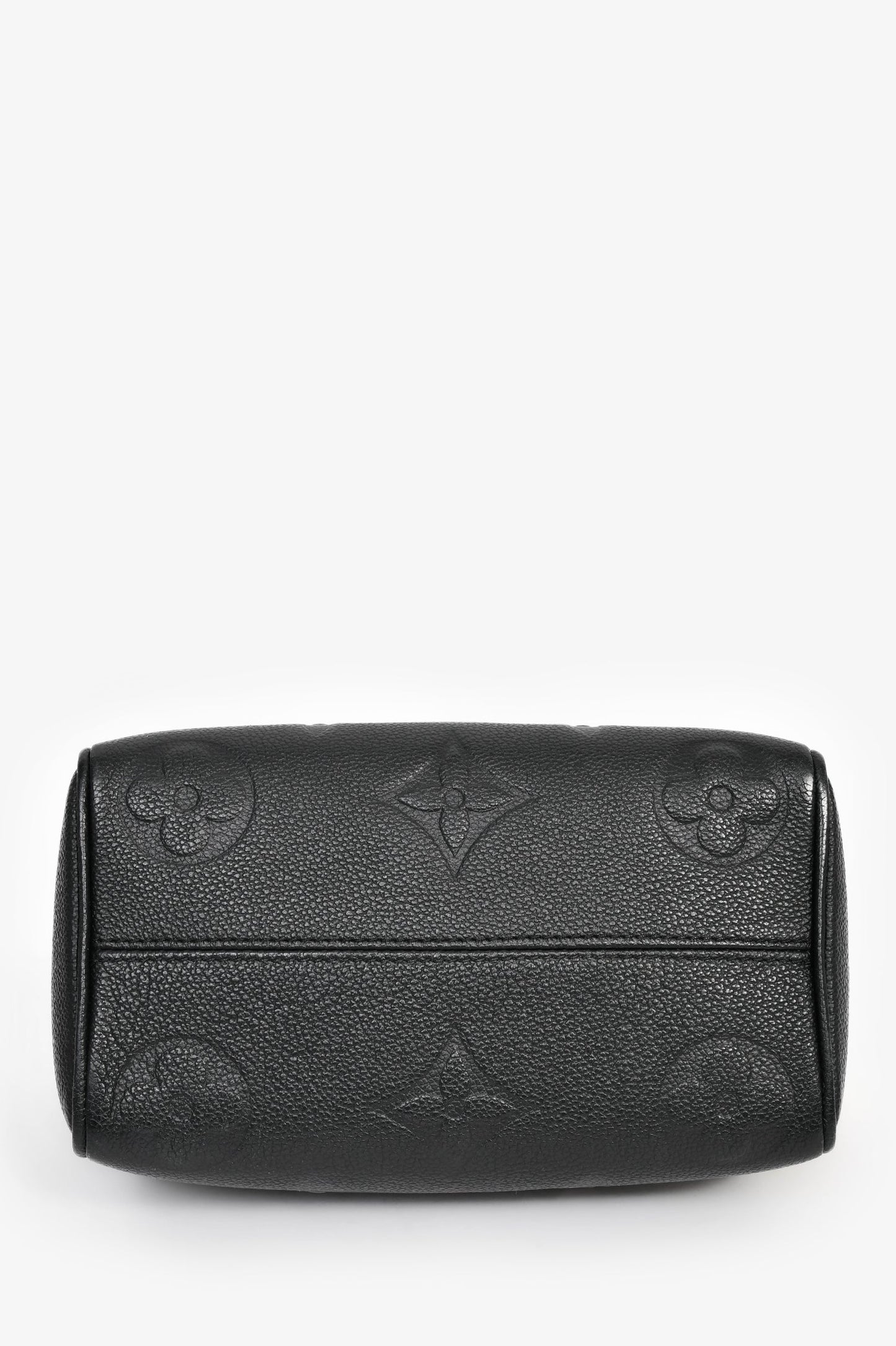 Louis Vuitton Black Monogram Empreinte Leather 'Speedy Bandoulière' 20 Bag with Strap