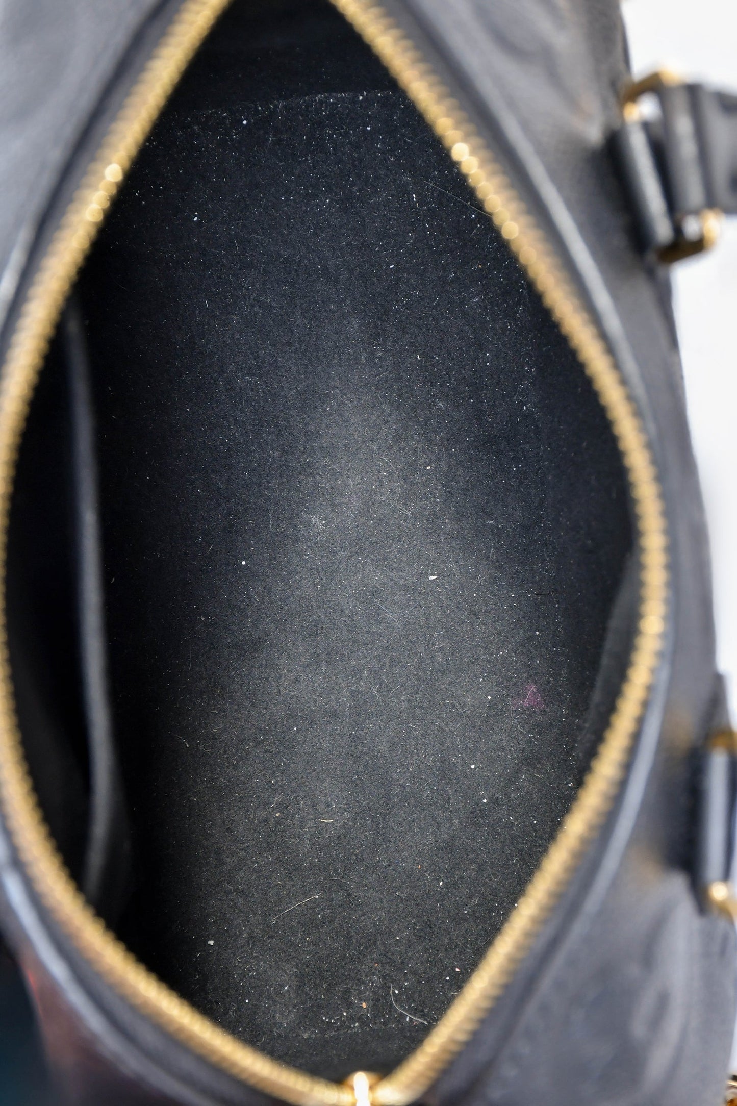 Louis Vuitton Black Monogram Empreinte Leather 'Speedy Bandoulière' 20 Bag with Strap