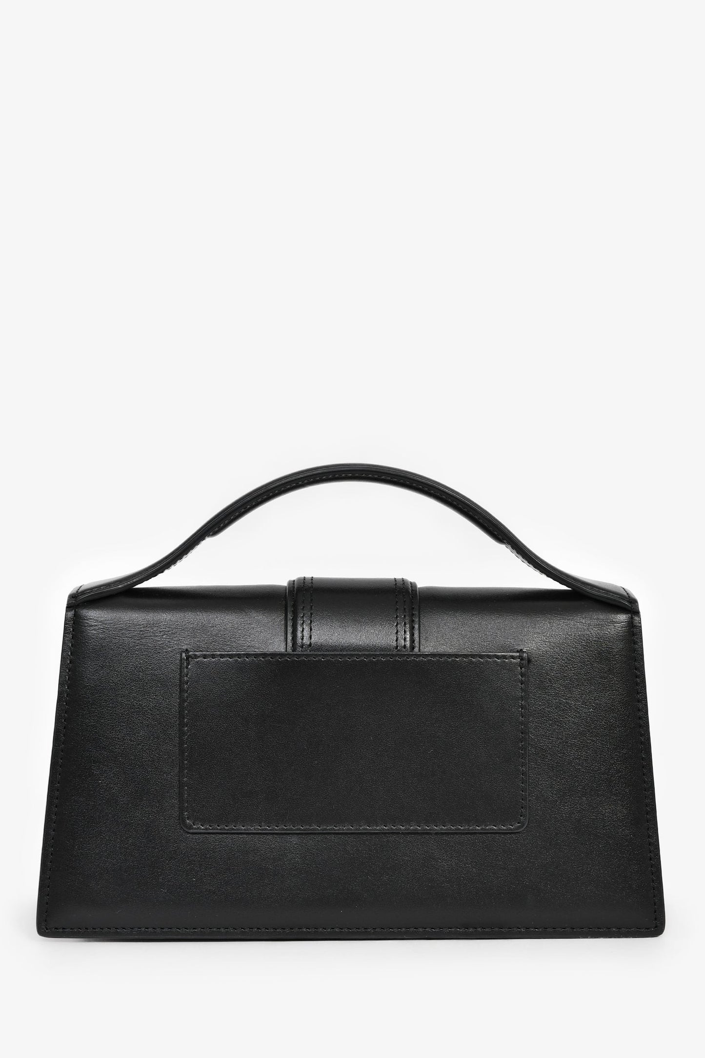 Jacquemus Black Leather 'Le Bambino' Large Shoulder Bag with Strap