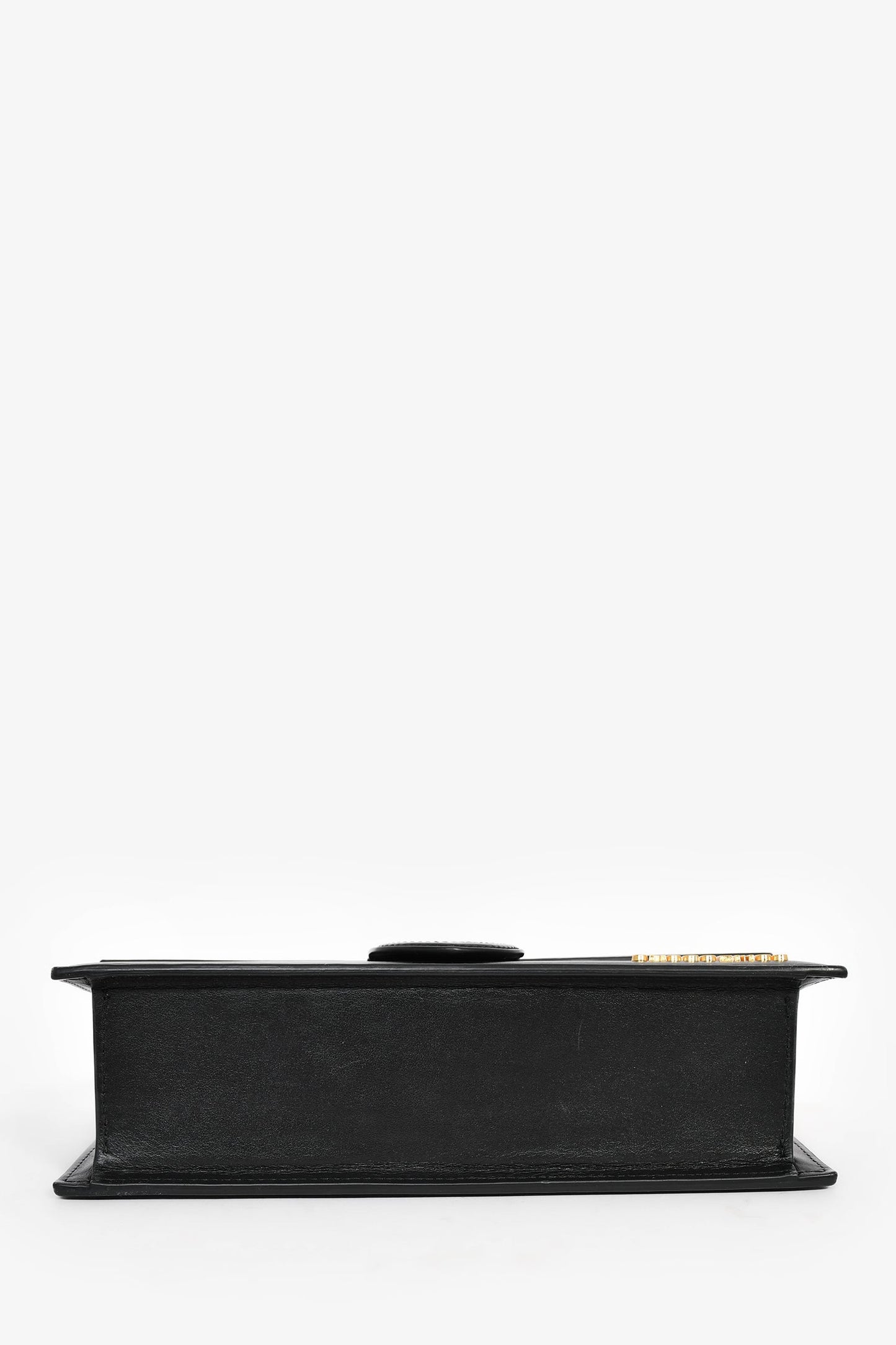 Jacquemus Black Leather 'Le Bambino' Large Shoulder Bag with Strap