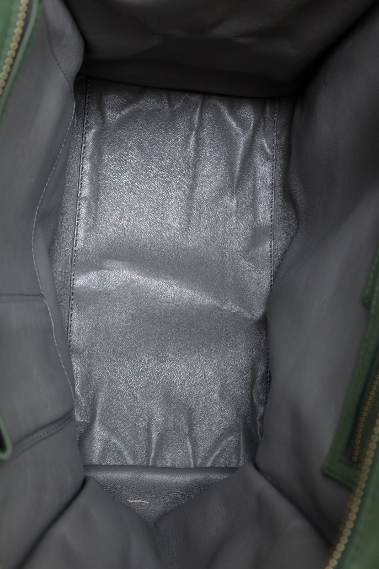 Celine Green Suede/Leather Micro Luggage Tote Bag