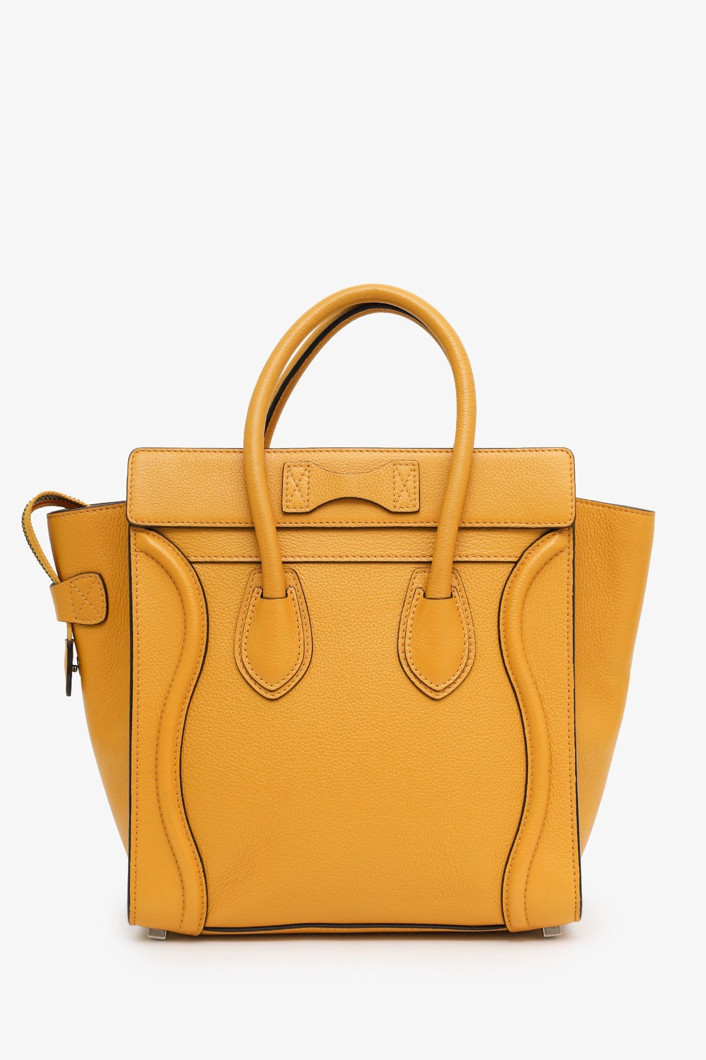 Celine Yellow Grained Calfskin Micro Luggage Tote