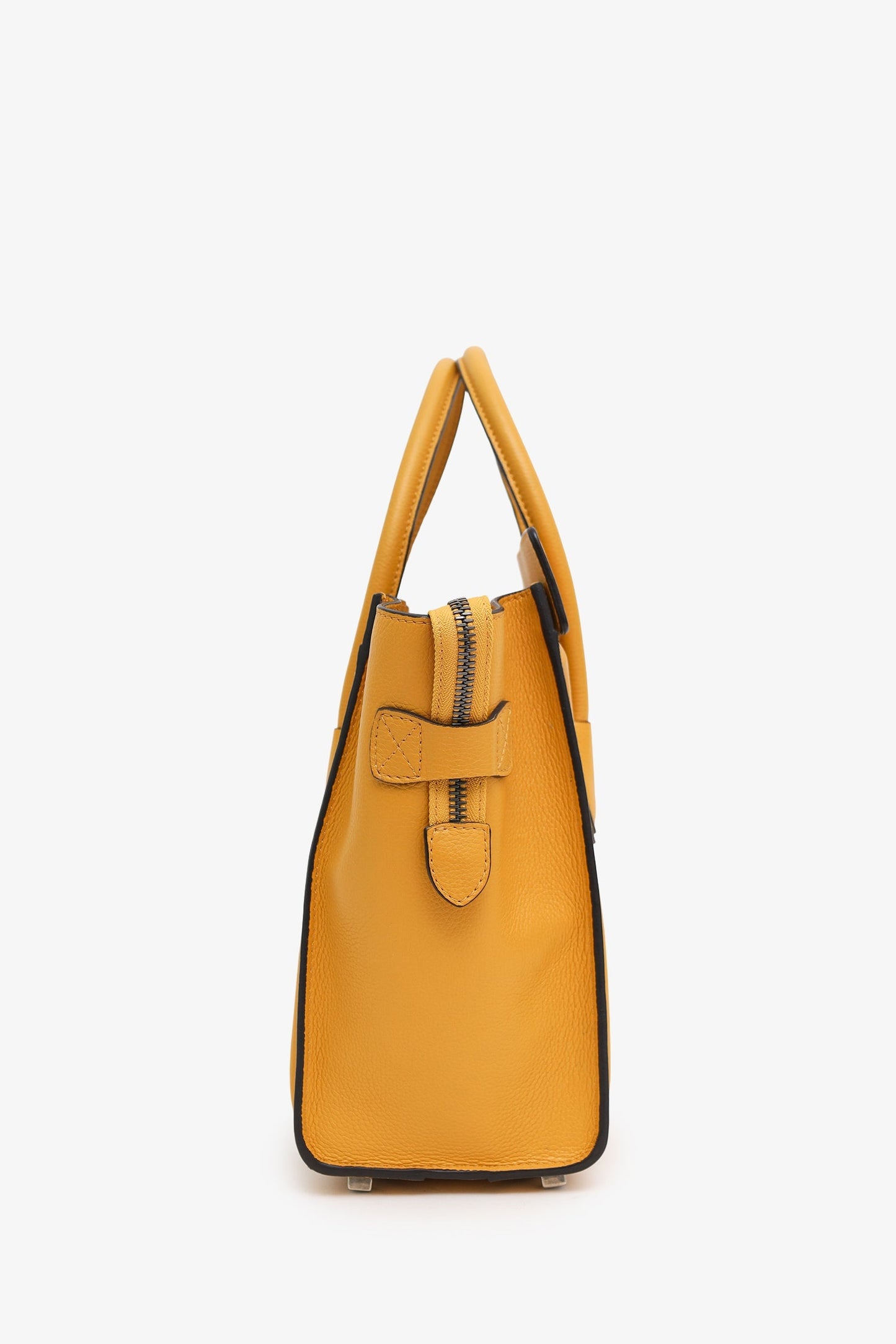 Celine Yellow Grained Calfskin Micro Luggage Tote