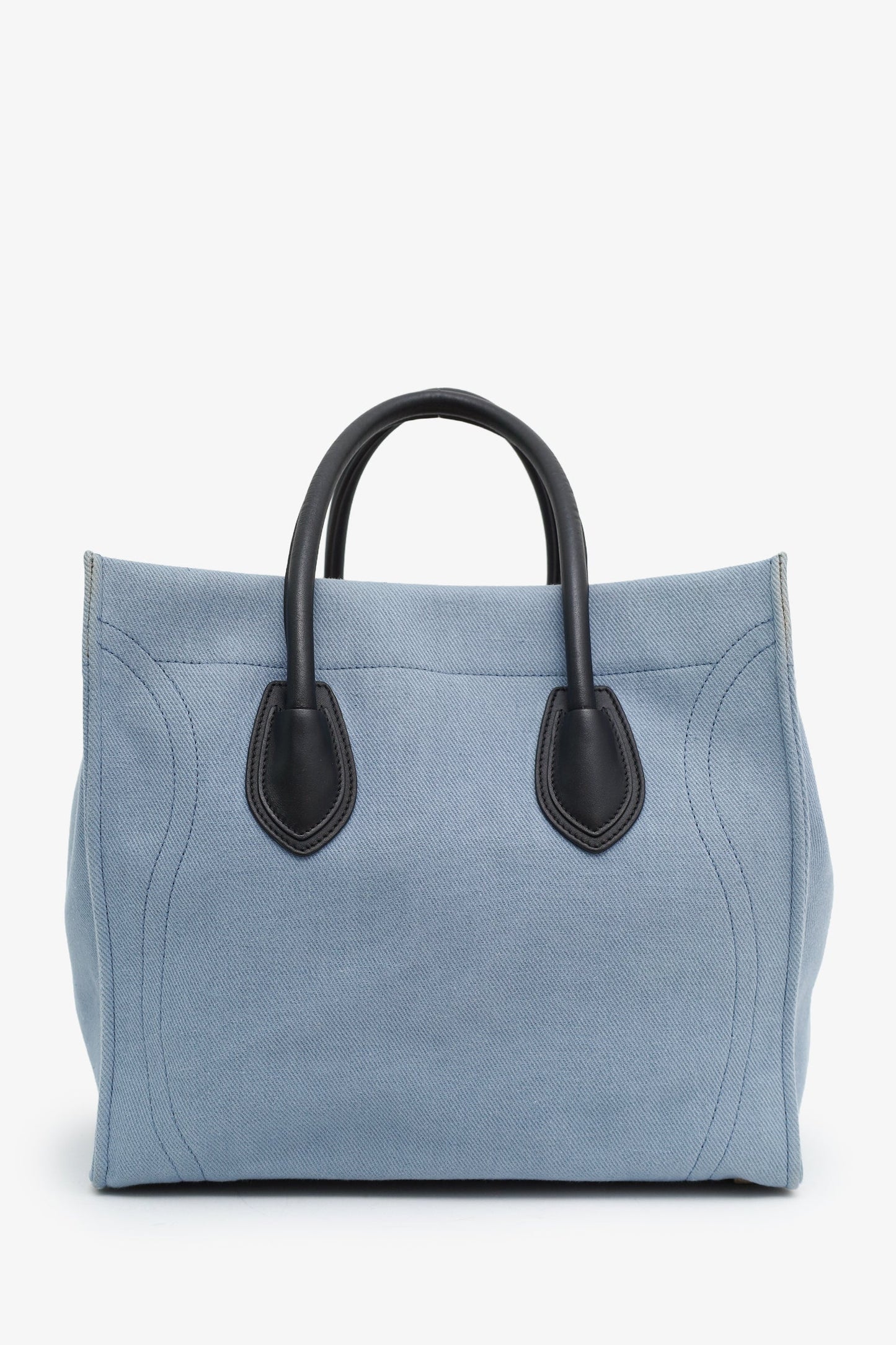 Celine Blue Denim Medium Luggage Phantom Tote