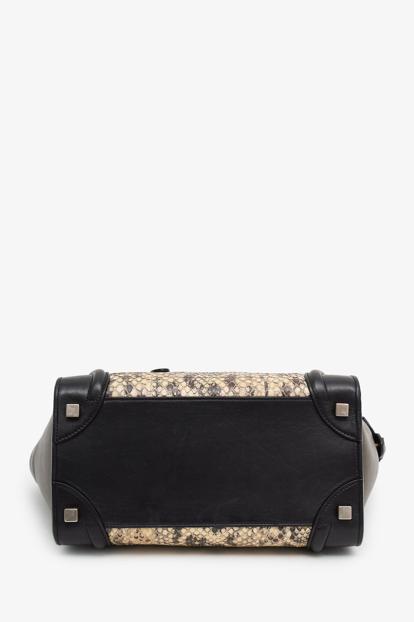 Celine Tricolour Leather/Python Micro Luggage Bag