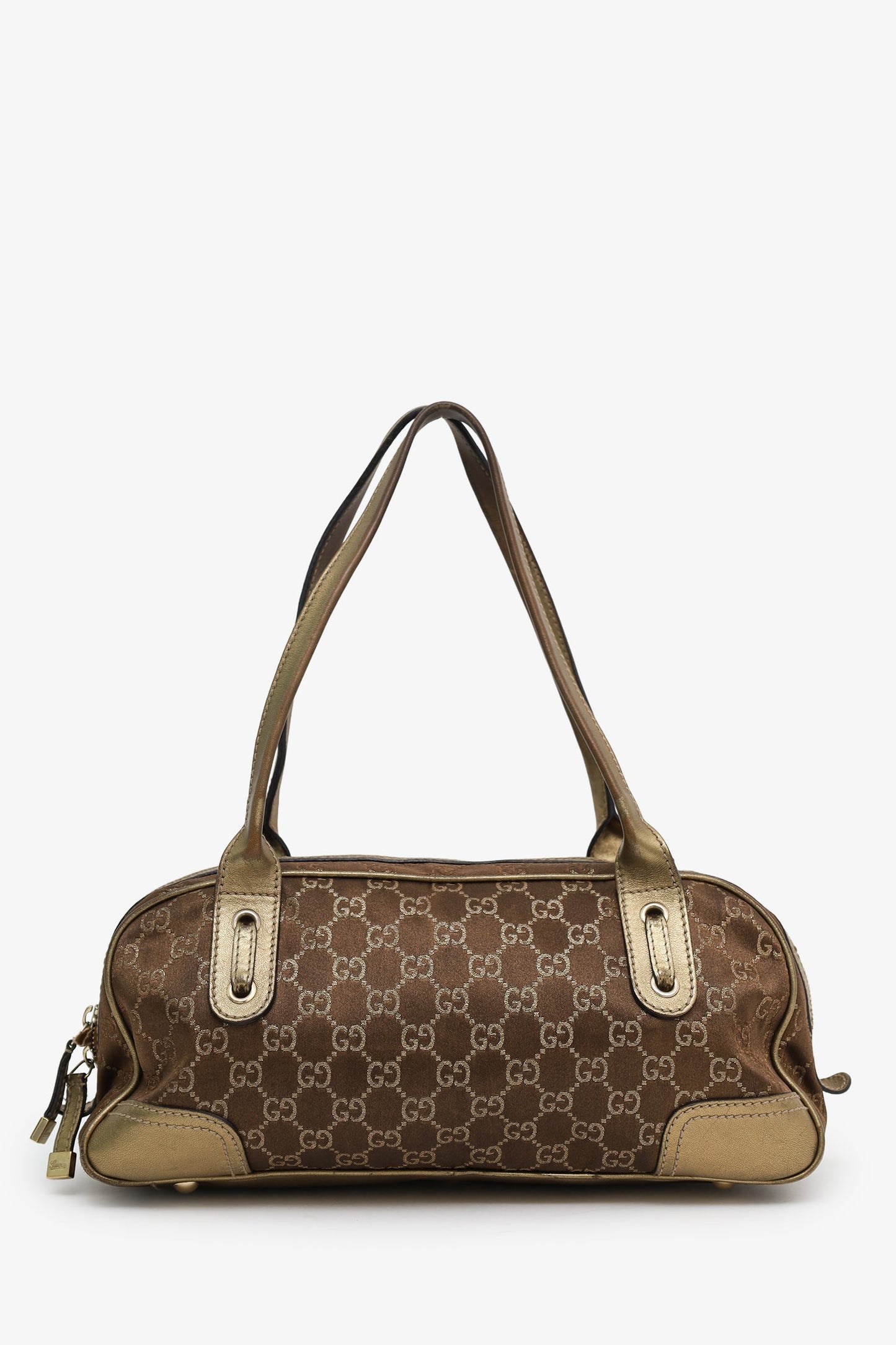 Gucci Brown Small GG Canvas Princy Boston Bag