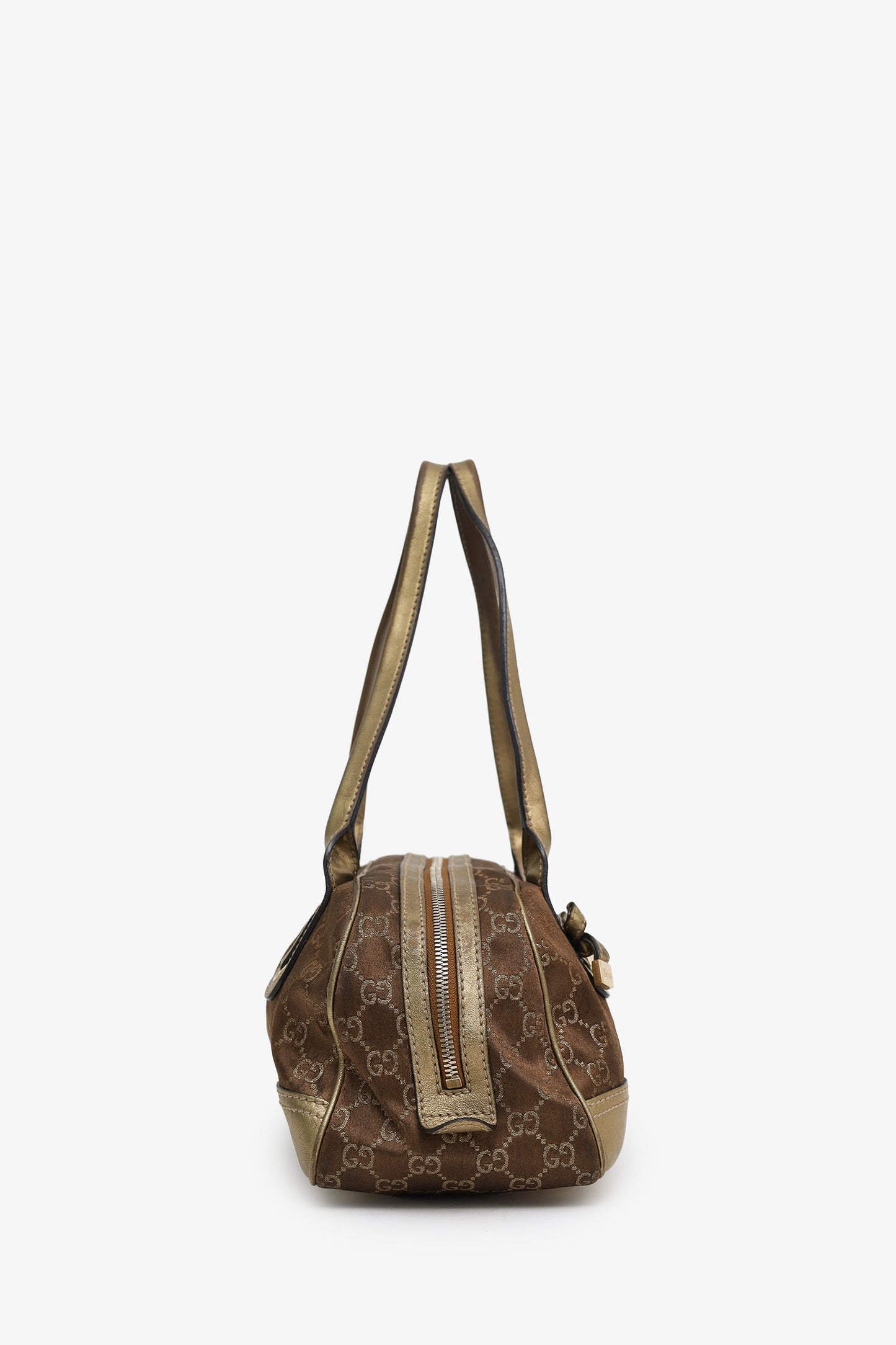 Gucci Brown Small GG Canvas Princy Boston Bag