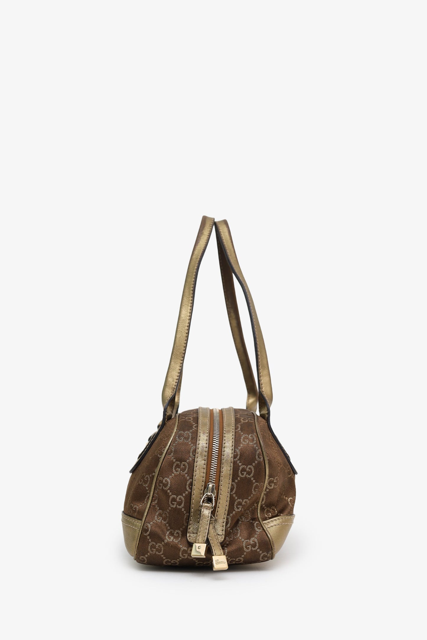 Gucci Brown Small GG Canvas Princy Boston Bag