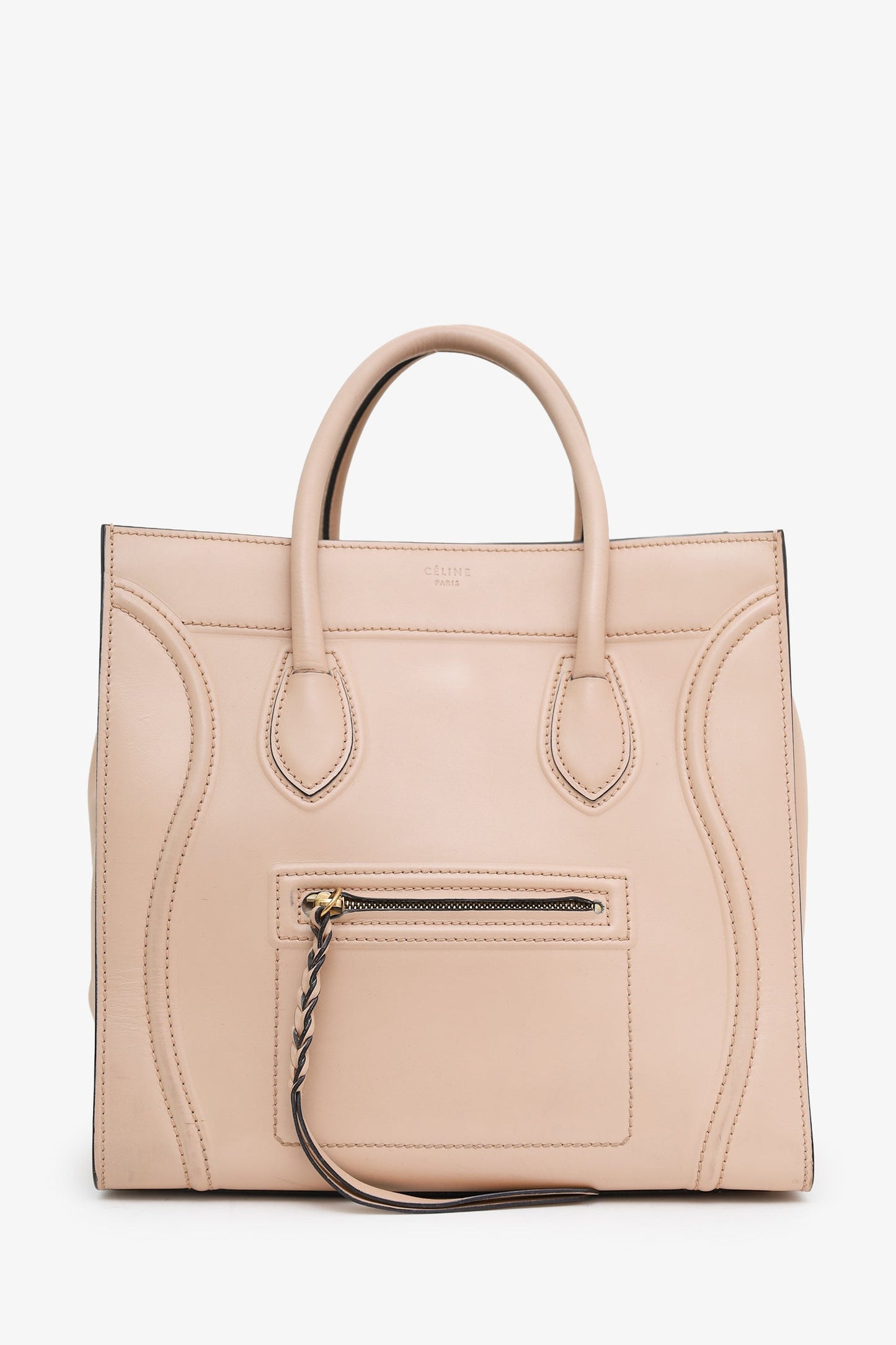 Celine Pink Leather Medium Luggage Phantom Tote