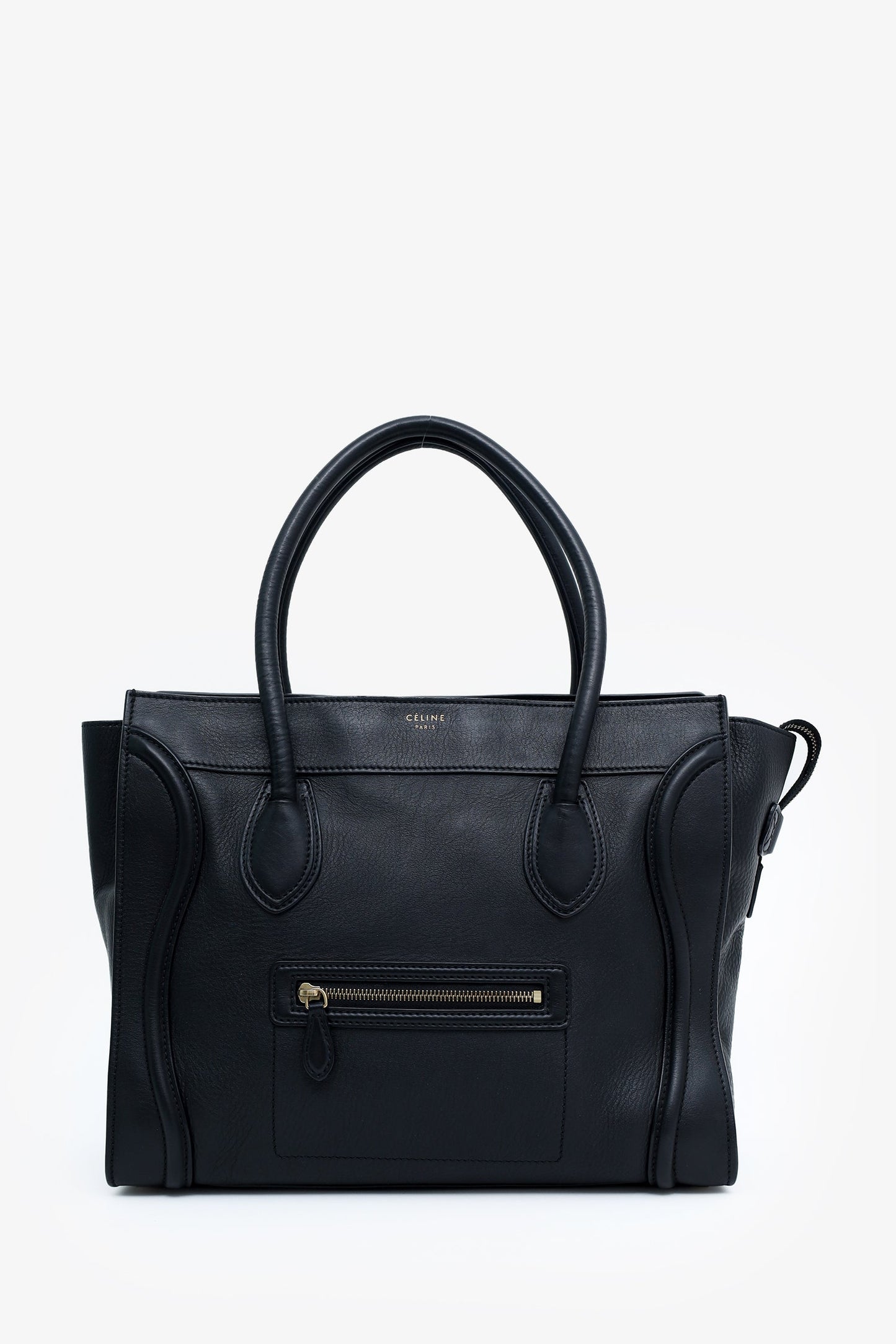 Celine Black Smooth Calfskin Mini Luggage Tote