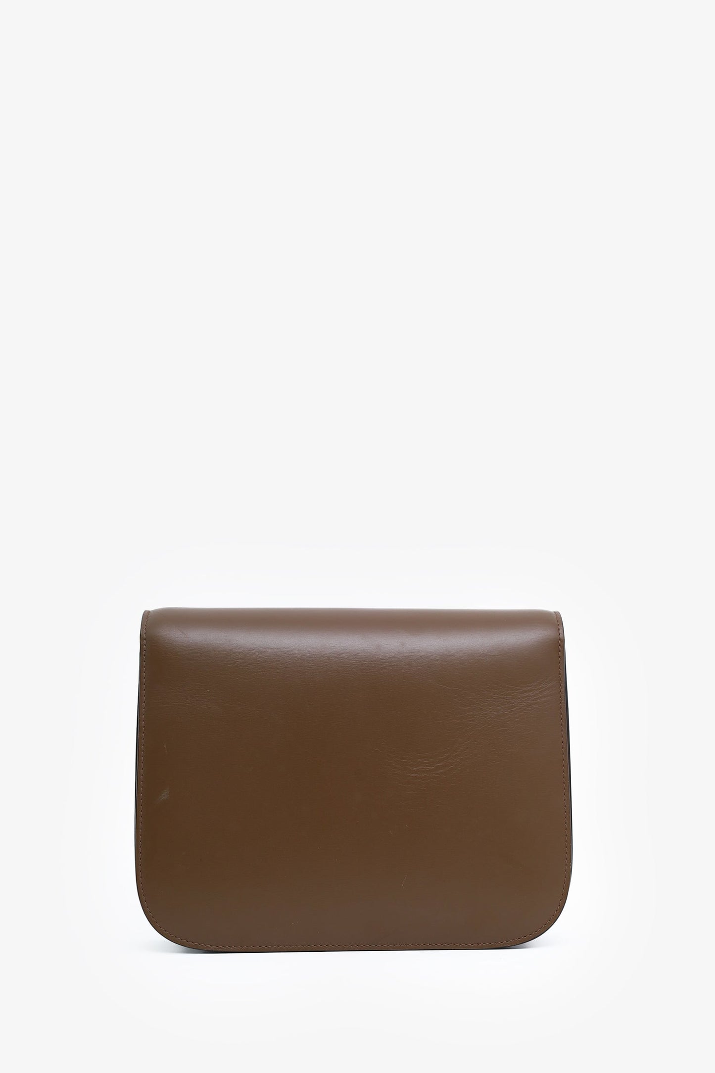 Celine Brown Leather Medium Box Crossbody Bag