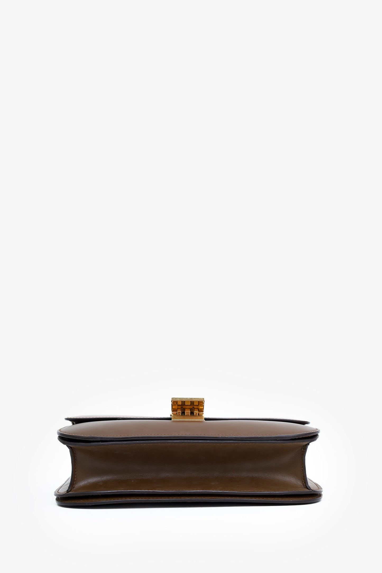 Celine Brown Leather Medium Box Crossbody Bag