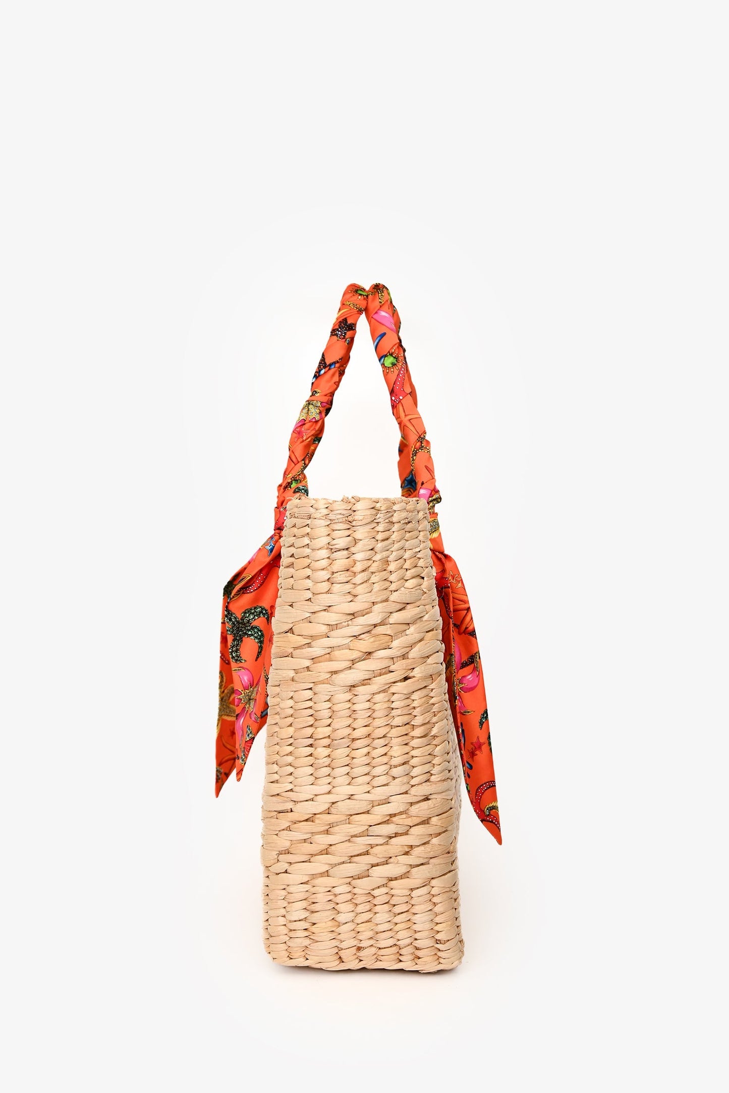 Versace Multi-Colour Straw Large Tote Bag