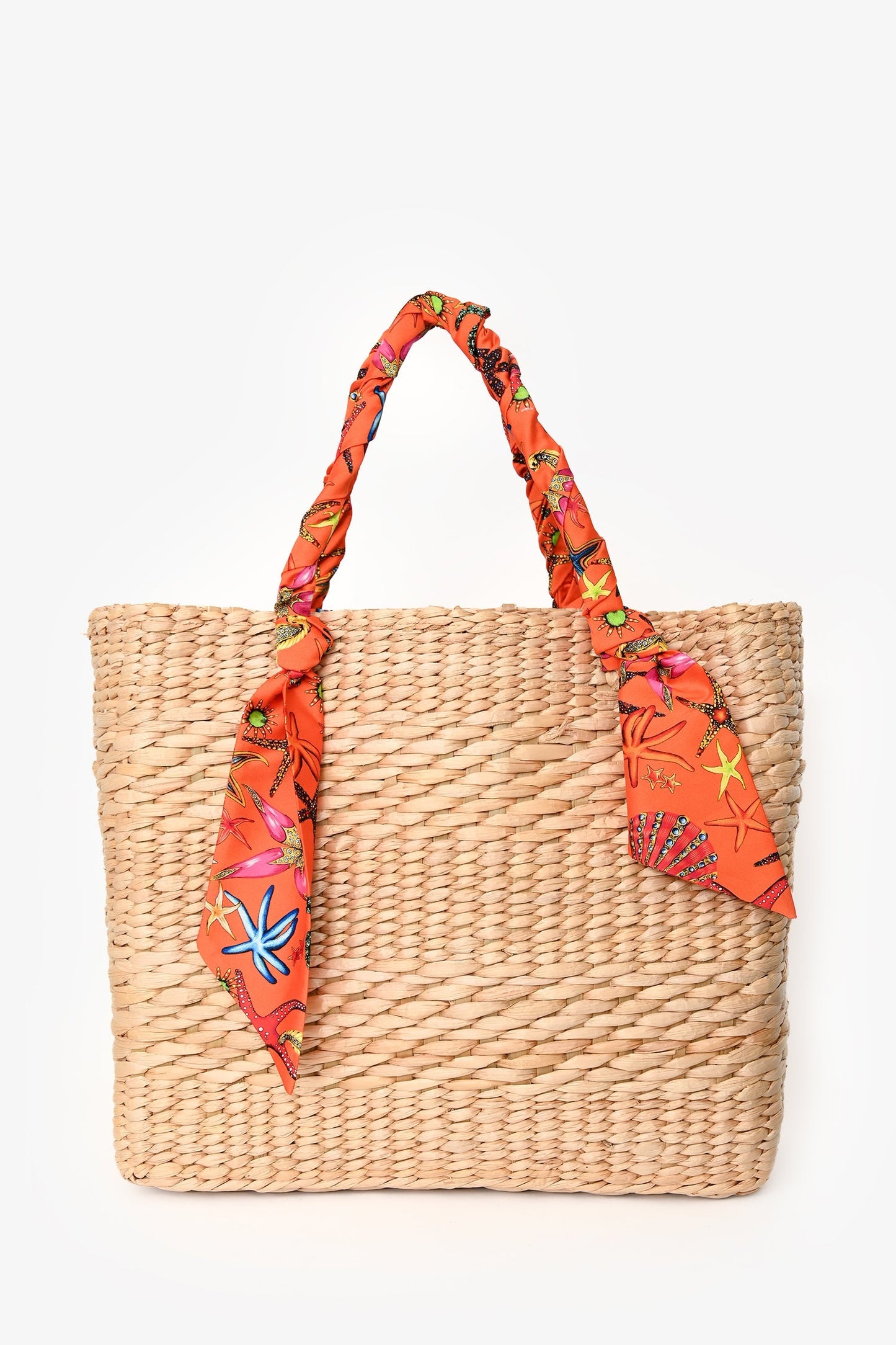 Versace Multi-Colour Straw Large Tote Bag