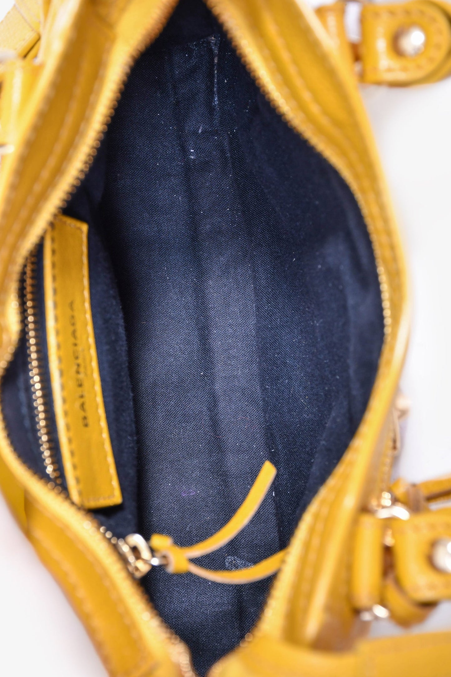 Balenciaga Yellow Leather 'Le City Bag' Mini Top Handle Bag