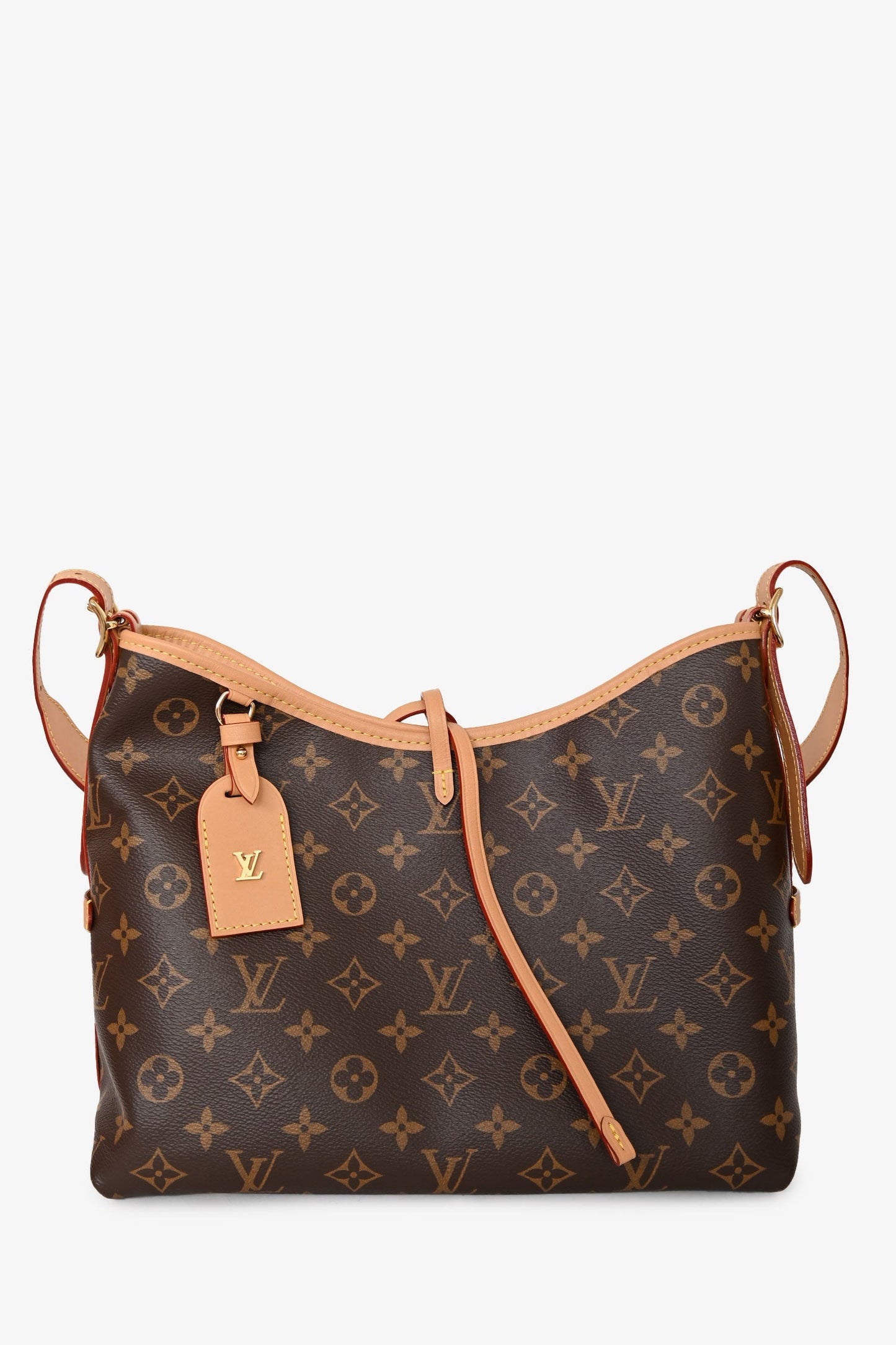 Louis Vuitton Monogram Carryall PM Bucket Bag With Pouch