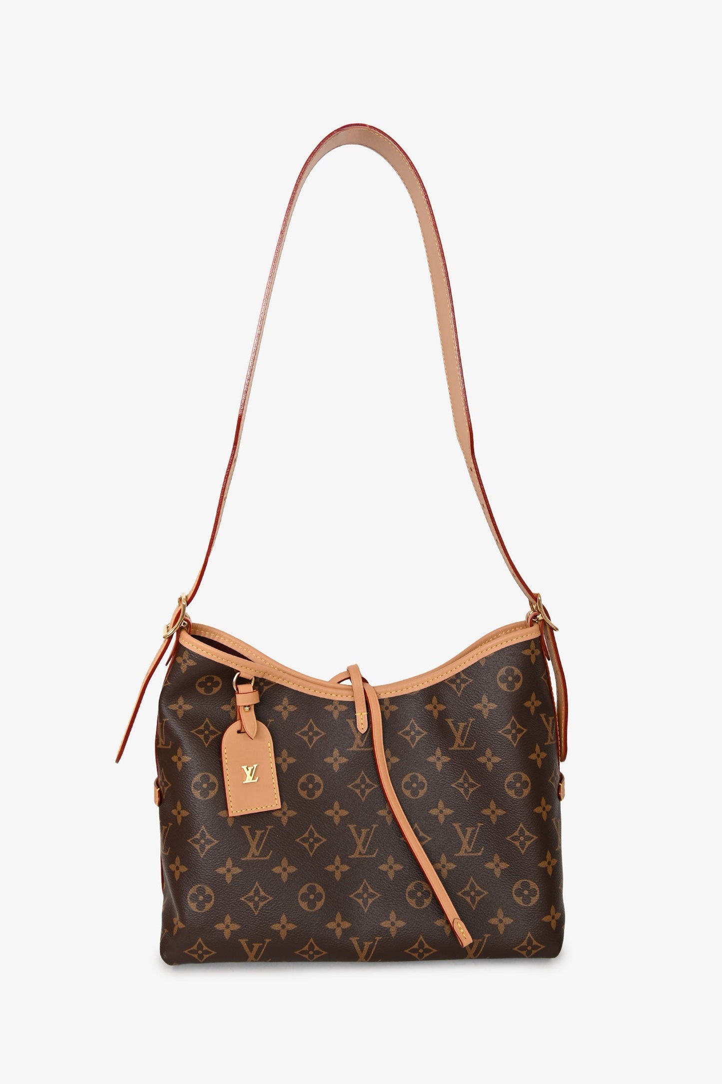 Louis Vuitton Monogram Carryall PM Bucket Bag With Pouch