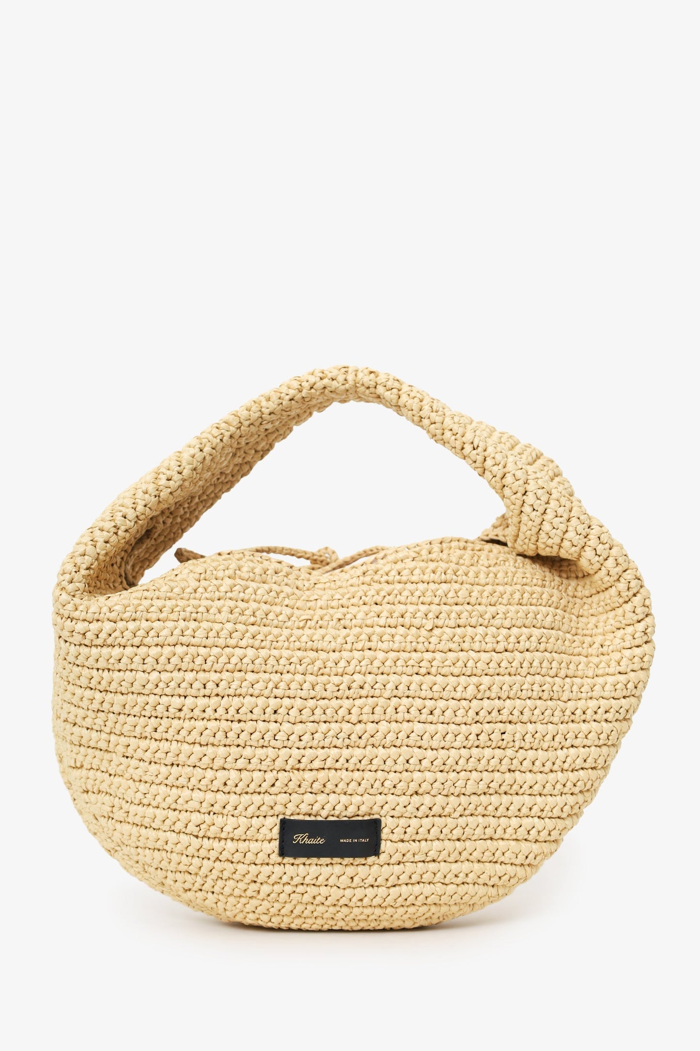 Khaite Beige Raffia Medium Olivia Hobo Bag