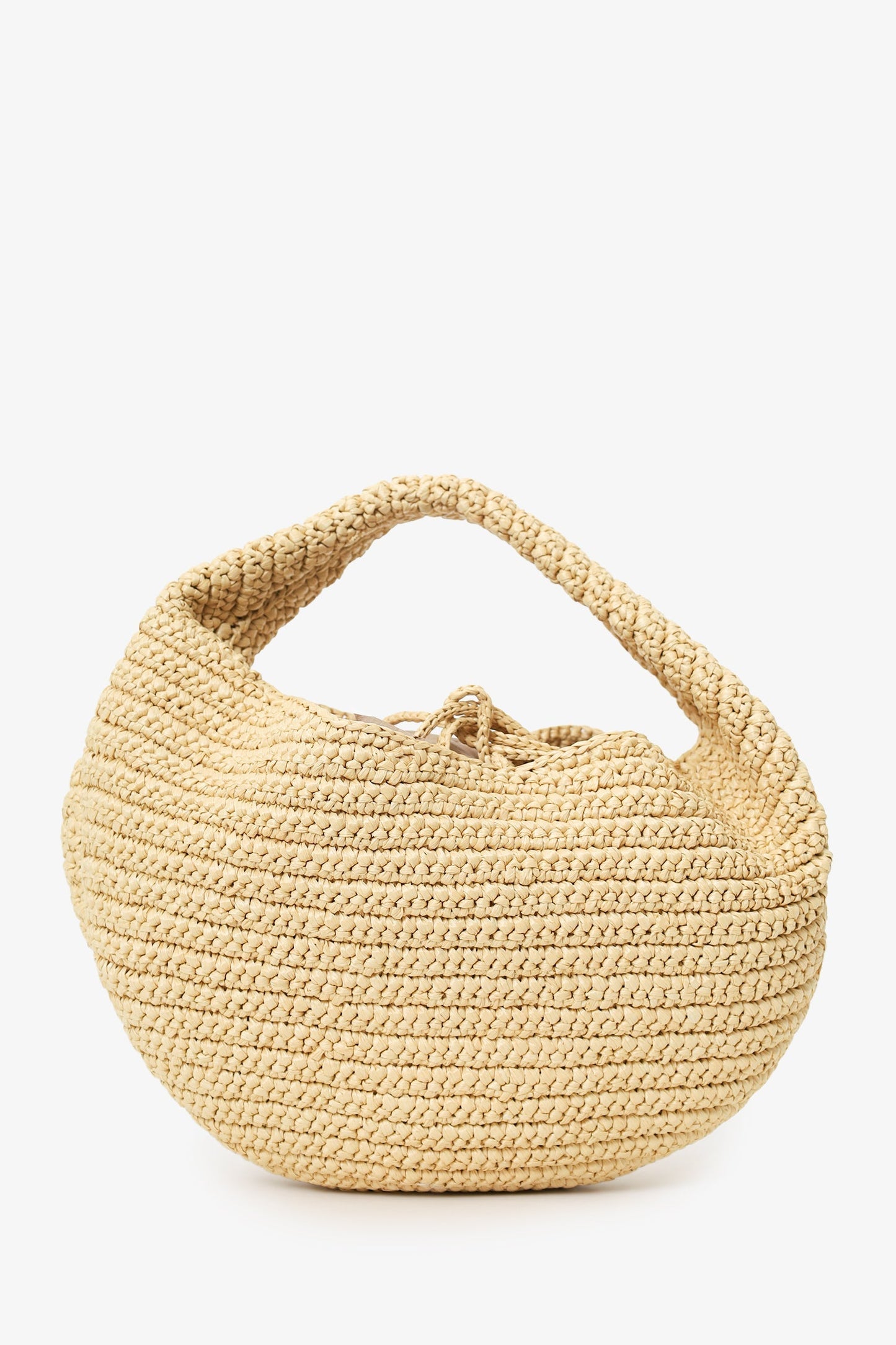 Khaite Beige Raffia Medium Olivia Hobo Bag