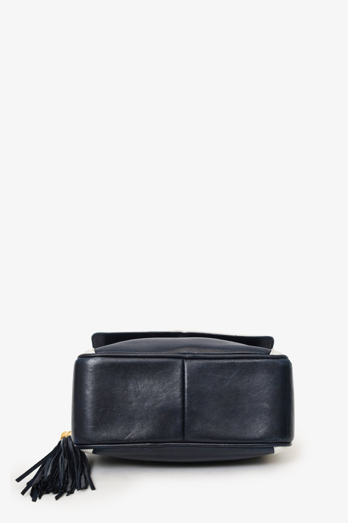 Chanel™ 1991-94 Navy Lambskin Tassel CC Chain Camera Bag